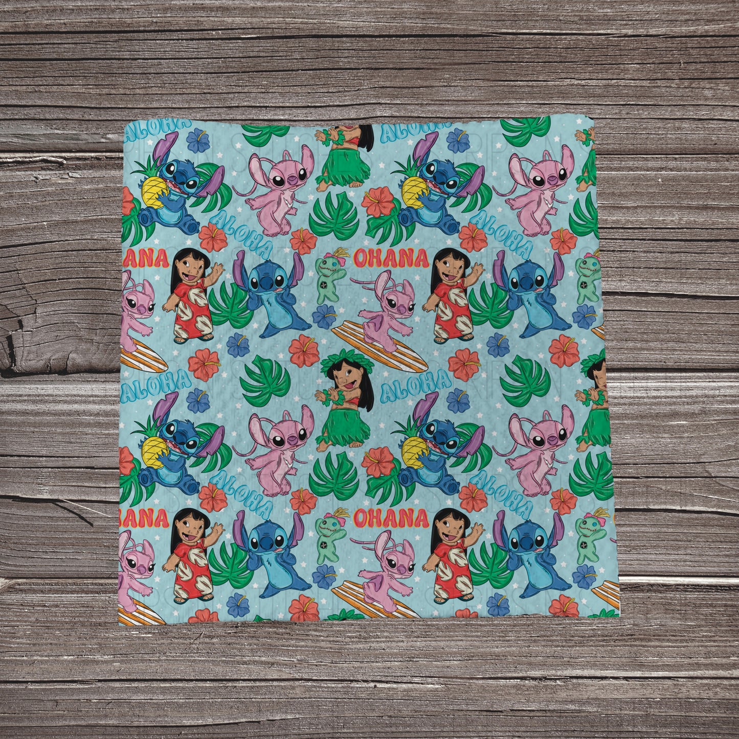 Ohana Stitch- Blue | Fabric Strip | Bow Making | Headwrap | Scrunchies