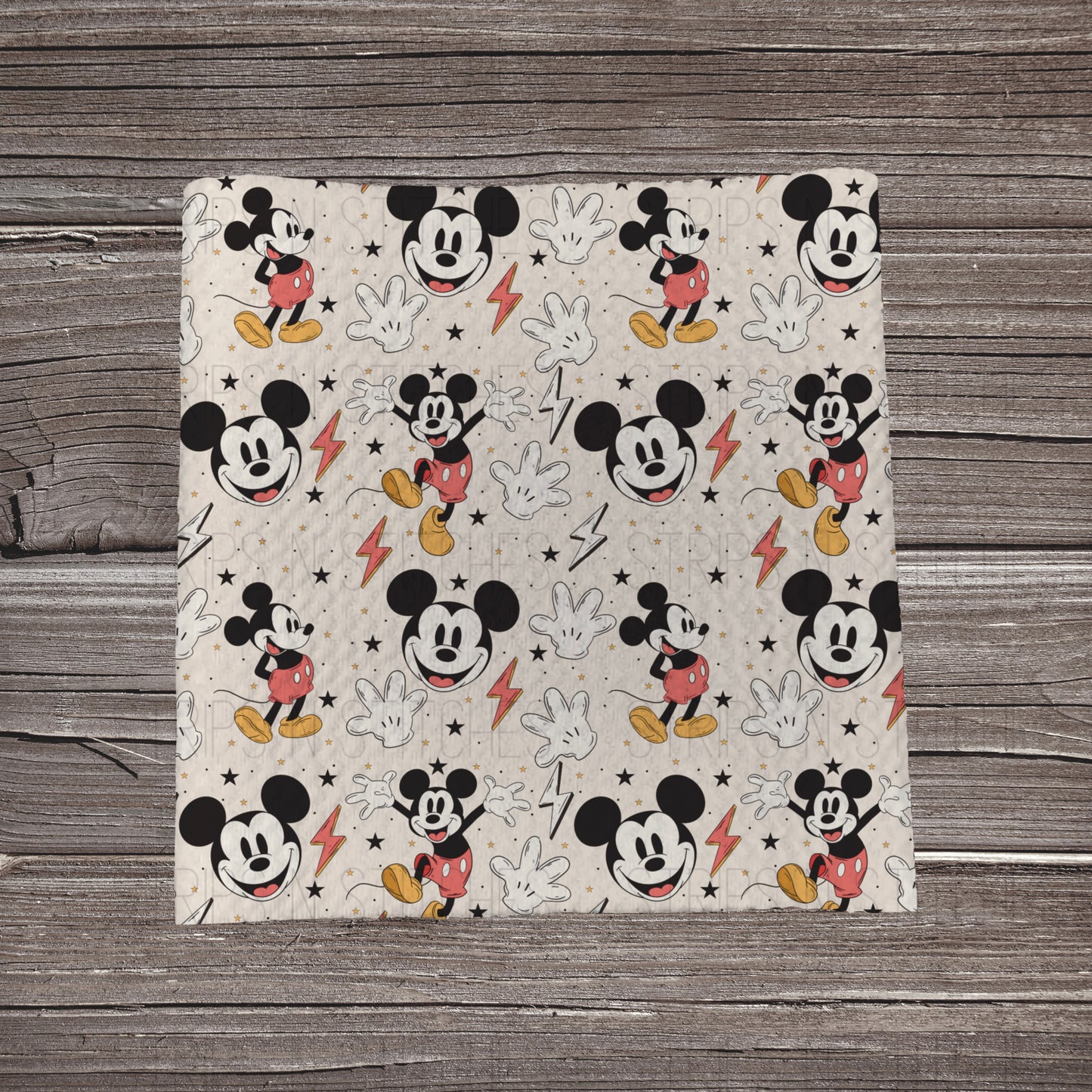 Happy Mouse Scatter- Beige | Fabric Strip | Bow Making | Headwrap | Scrunchies
