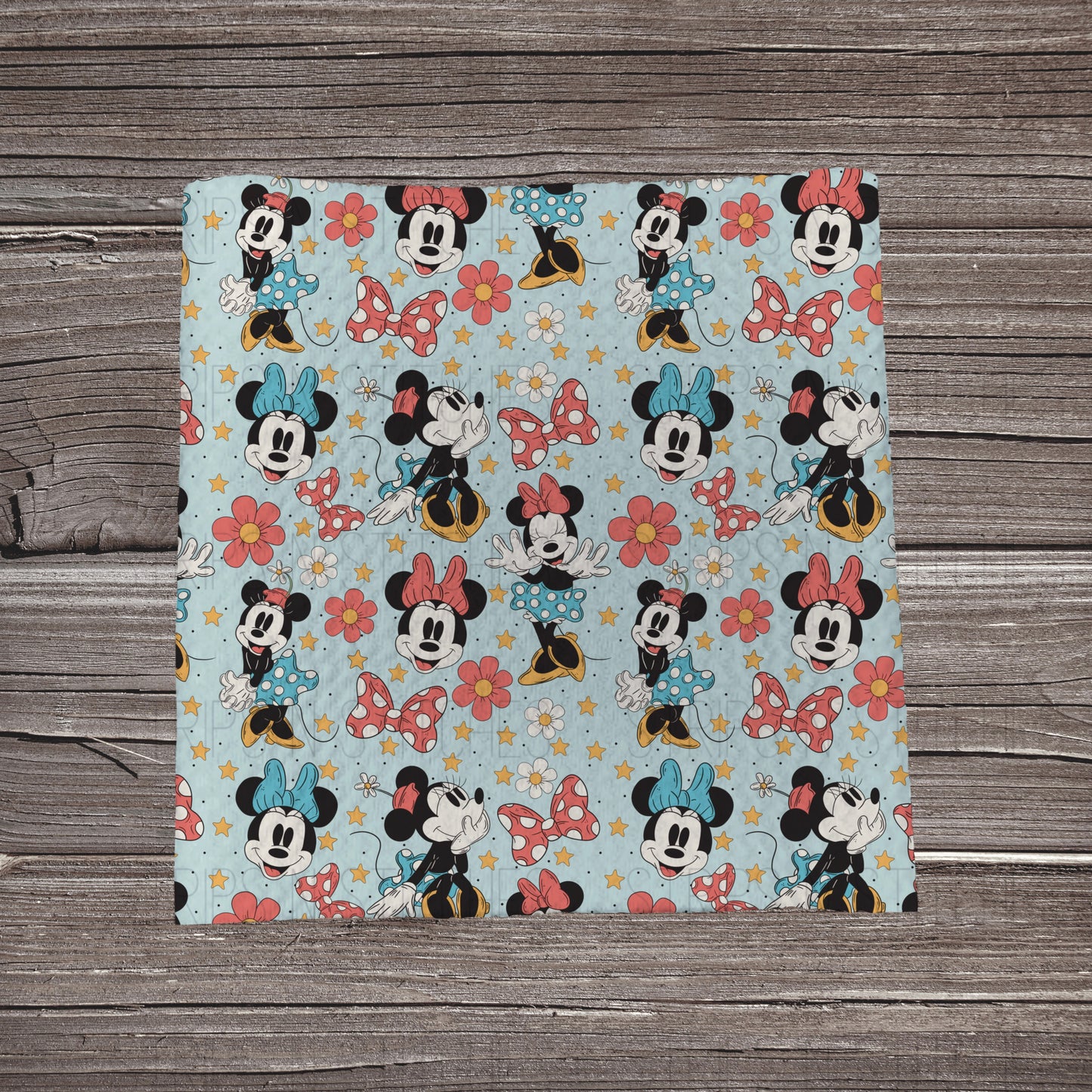 Happy Girl Mouse Scatter- Blue | Fabric Strip | Bow Making | Headwrap | Scrunchies