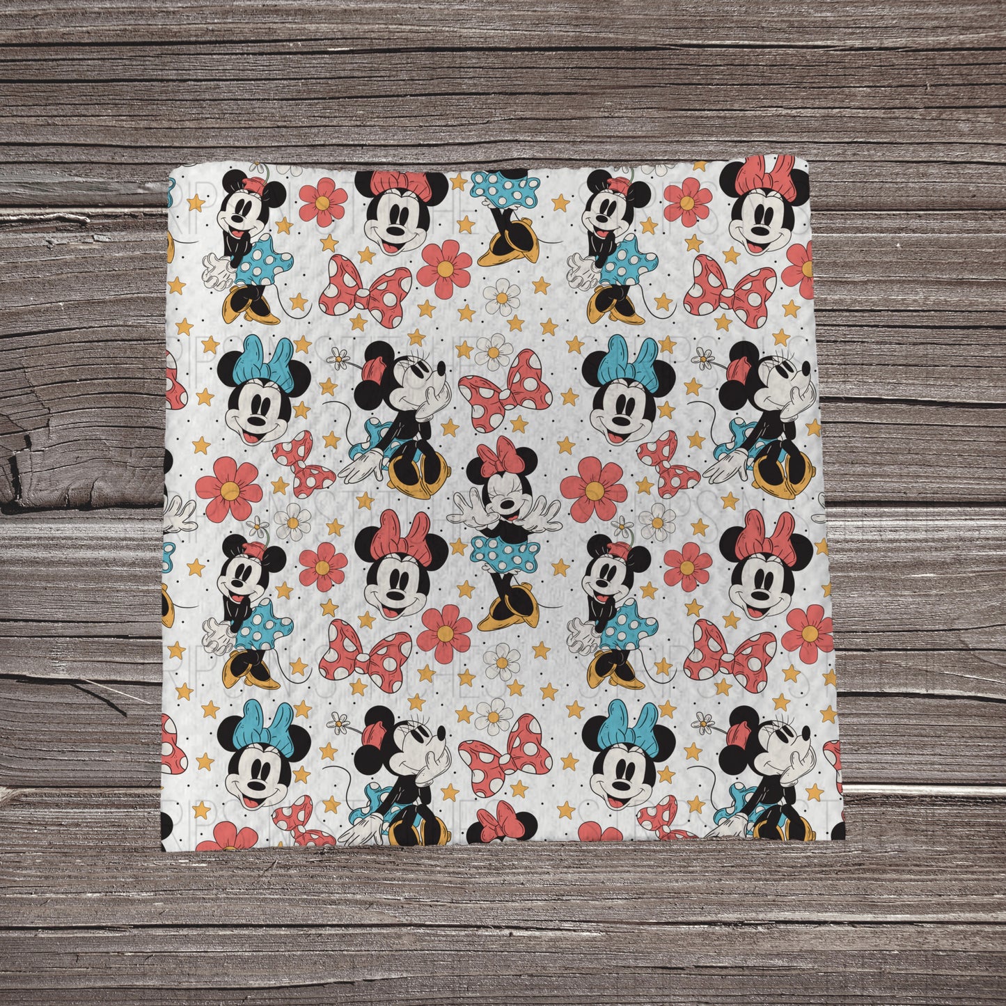Happy Girl Mouse Scatter- White | Fabric Strip | Bow Making | Headwrap | Scrunchies