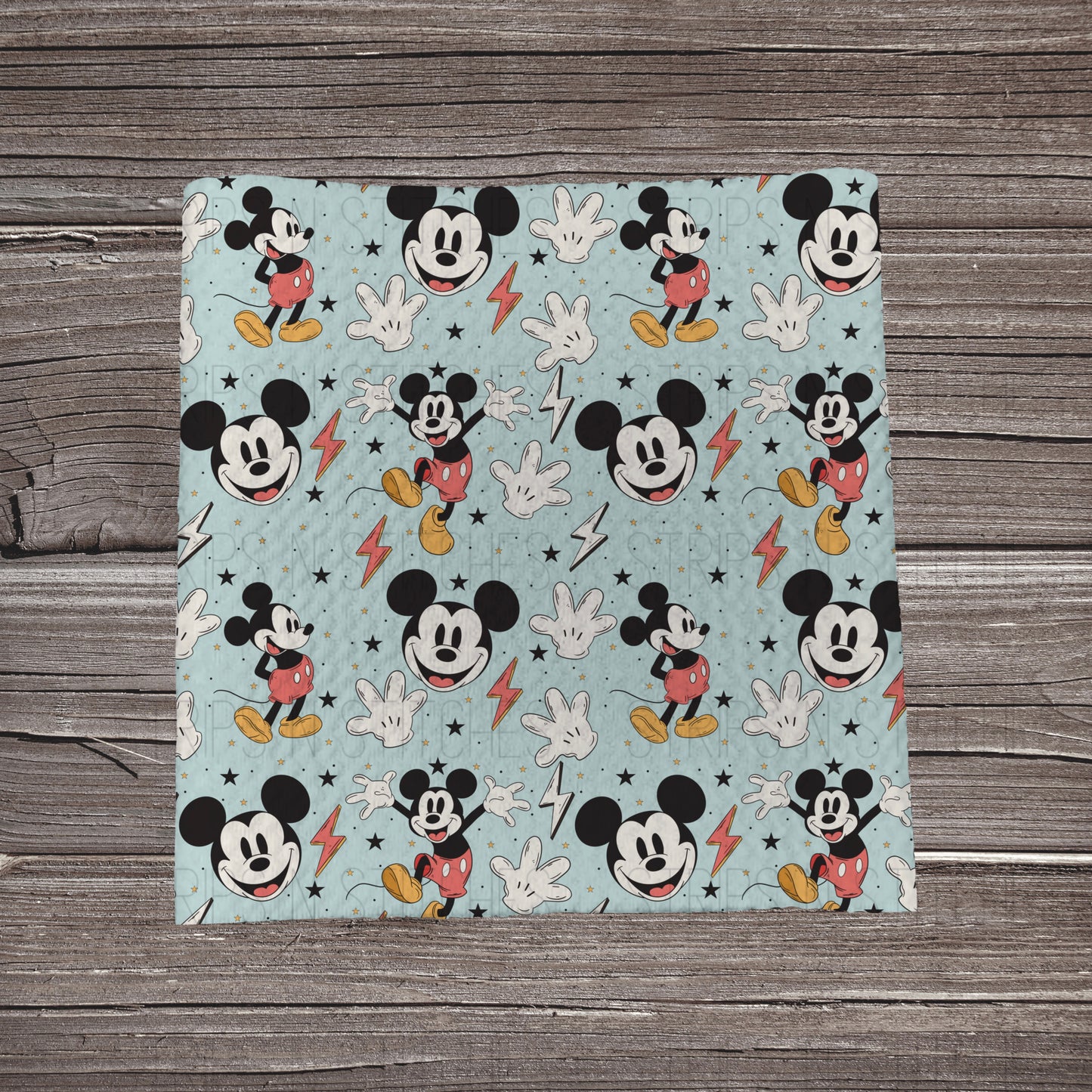 Happy Mouse Scatter- Blue | Fabric Strip | Bow Making | Headwrap | Scrunchies