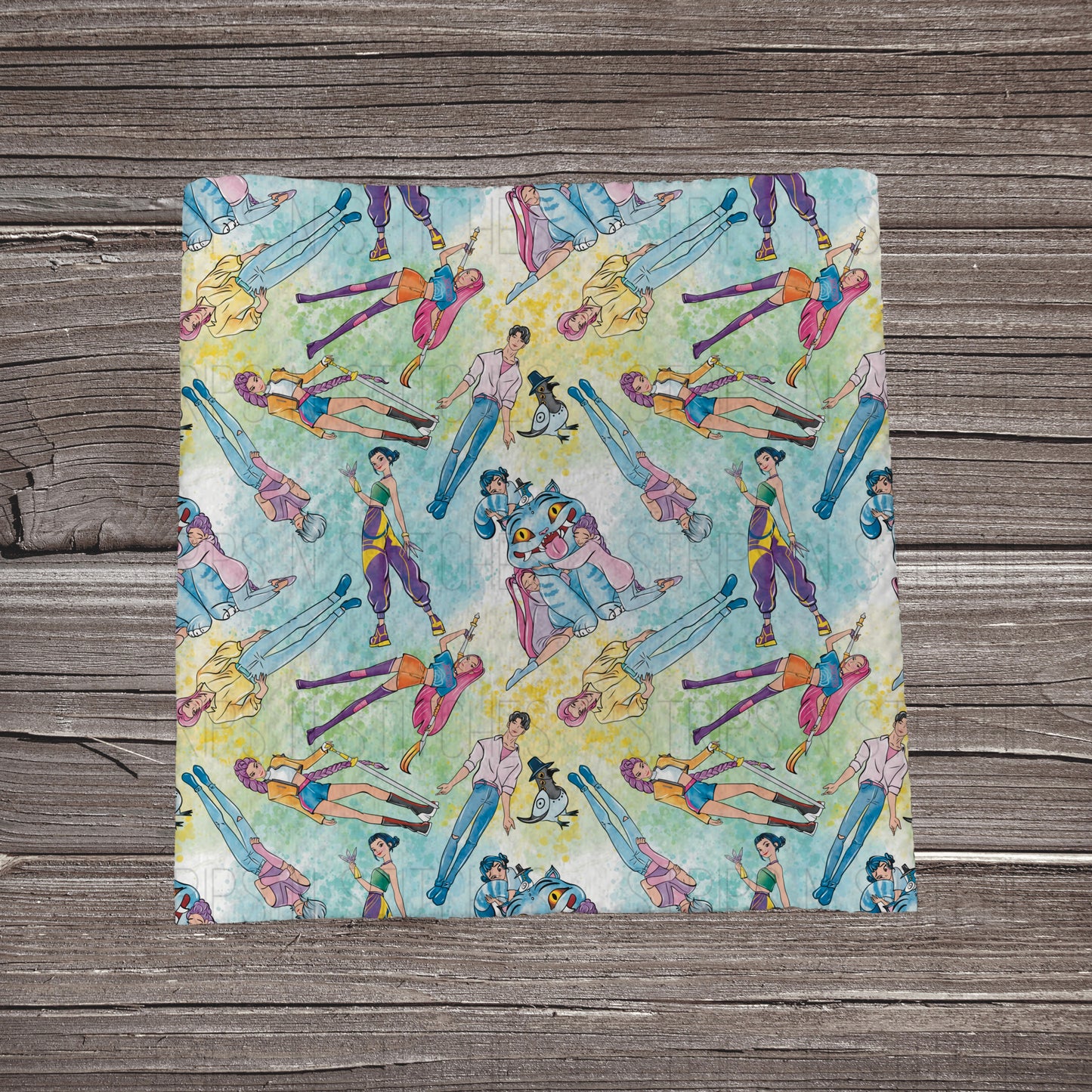 Watercolor K-Pop | Fabric Strip | Bow Making | Headwrap | Scrunchies