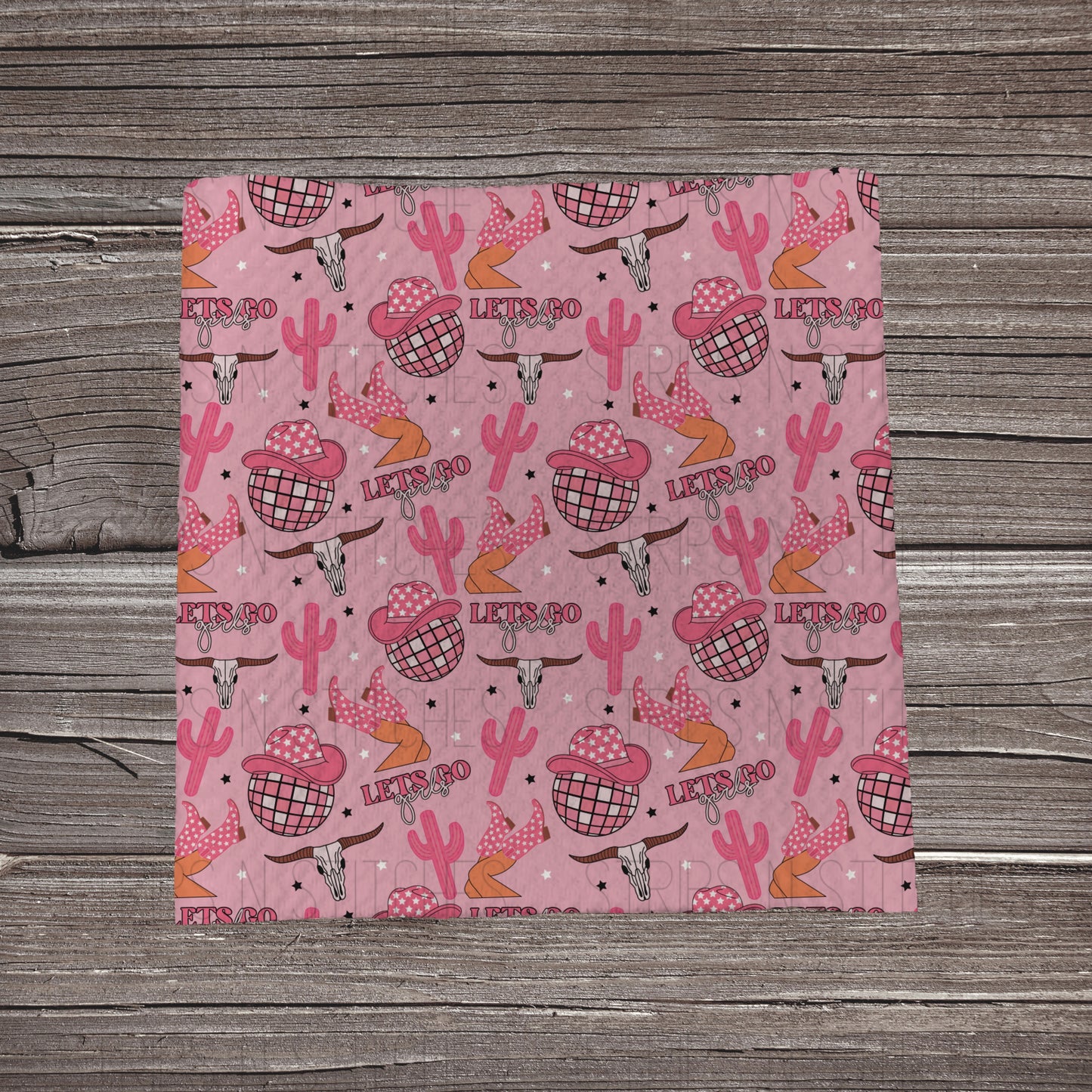 Let's Go Girls- Pink | Bullet Fabric Strip | Bow Making | Scrunchie | Headwraps