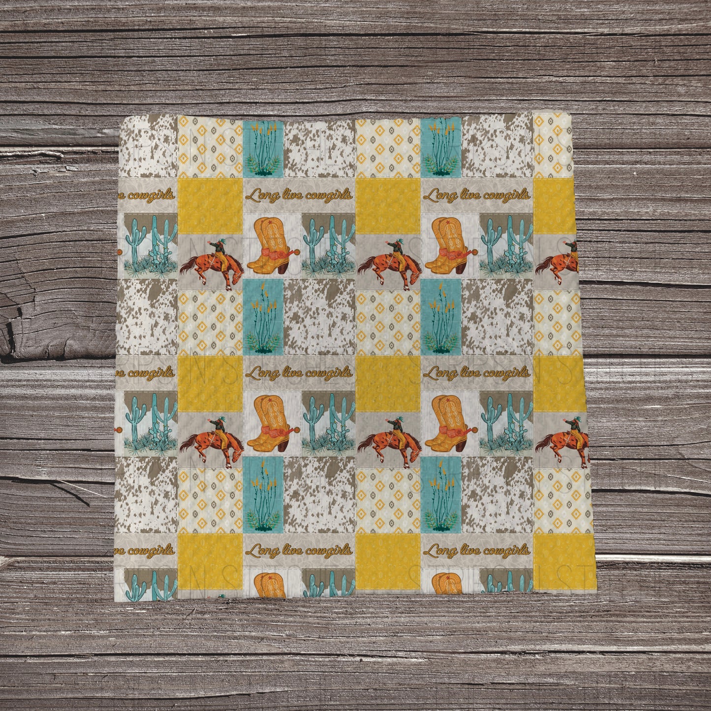 Long Live Cowgirls Patchwork | Fabric Strip | Bow Making | Headwrap | Scrunchies