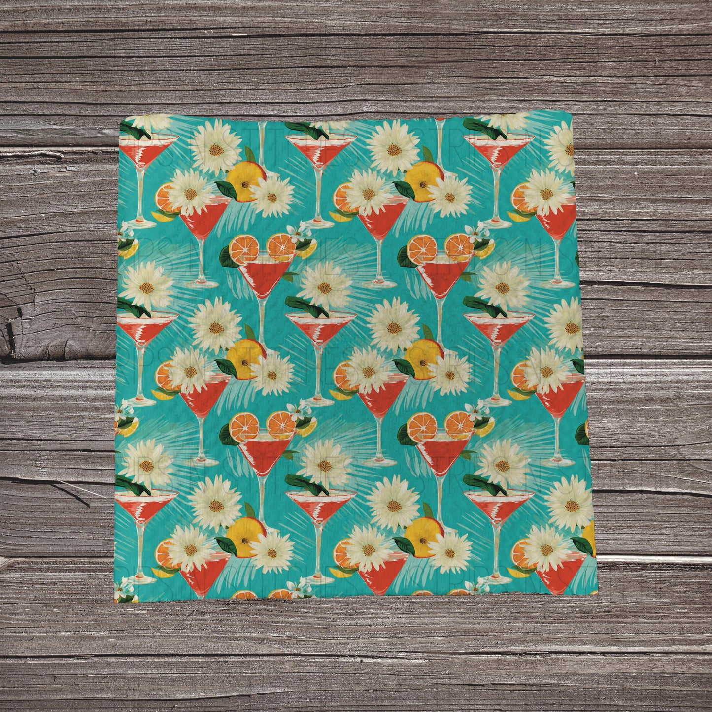 Martini & Flowers | Fabric Strip | Bow Making | Headwrap | Scrunchies
