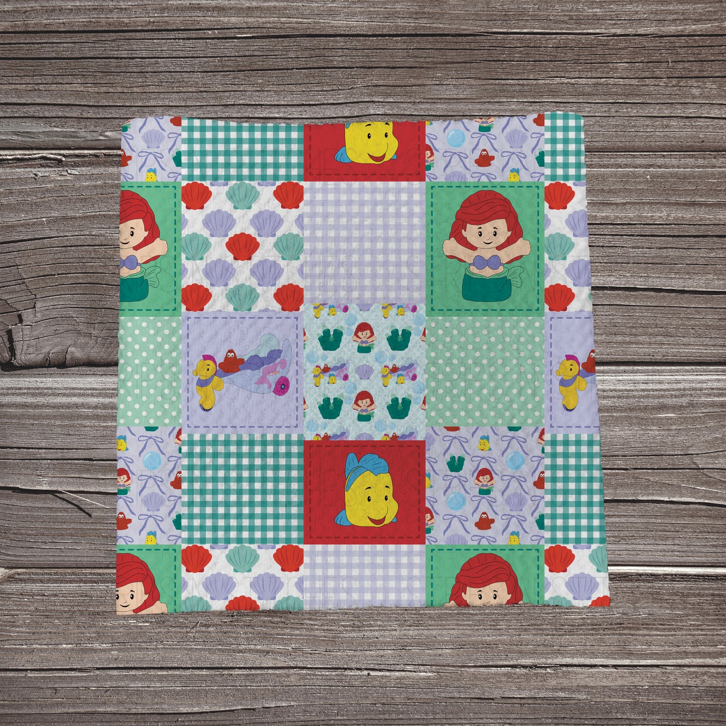 Mermaid Small People Patchwork | Bullet Fabric Strip | Bow Making | Scrunchie