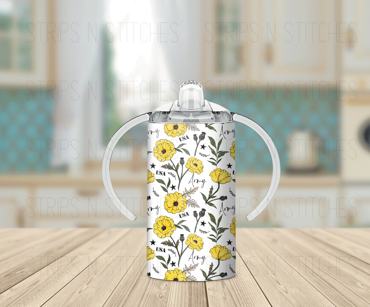 Military Floral- ALL BRANCHES AVAILABLE! - Grow with Me Tumbler- 12oz- Two Lids