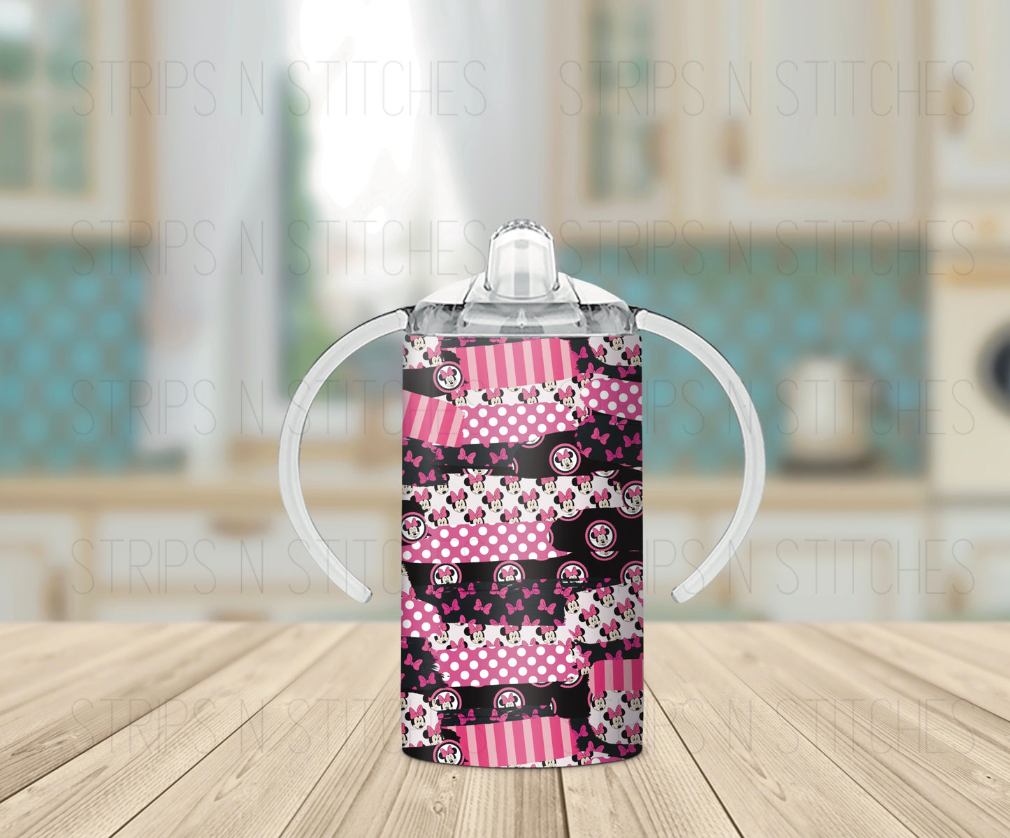 Minnie Brushstrokes - Grow with Me Tumbler- 12oz- Two Lids