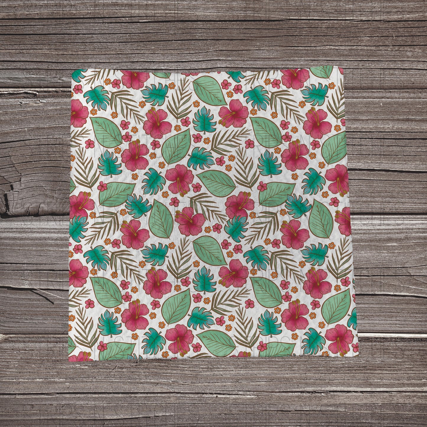 Muted Hawaiian Flowers | Fabric Strip- Bow Making- Headwrap- Scrunchies