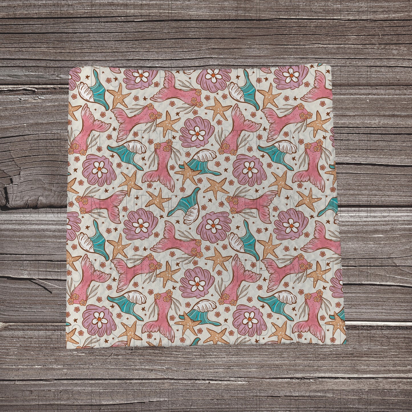 Muted Mermaid Tails | Fabric Strip- Bow Making- Headwrap- Scrunchies