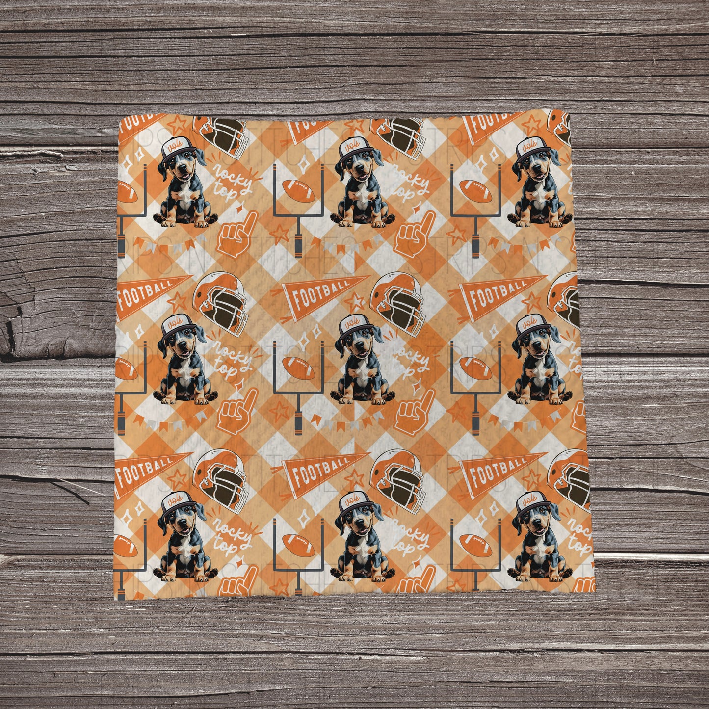 Orange Plaid Vols | Fabric Strip- Bow Making- Headwrap- Scrunchies