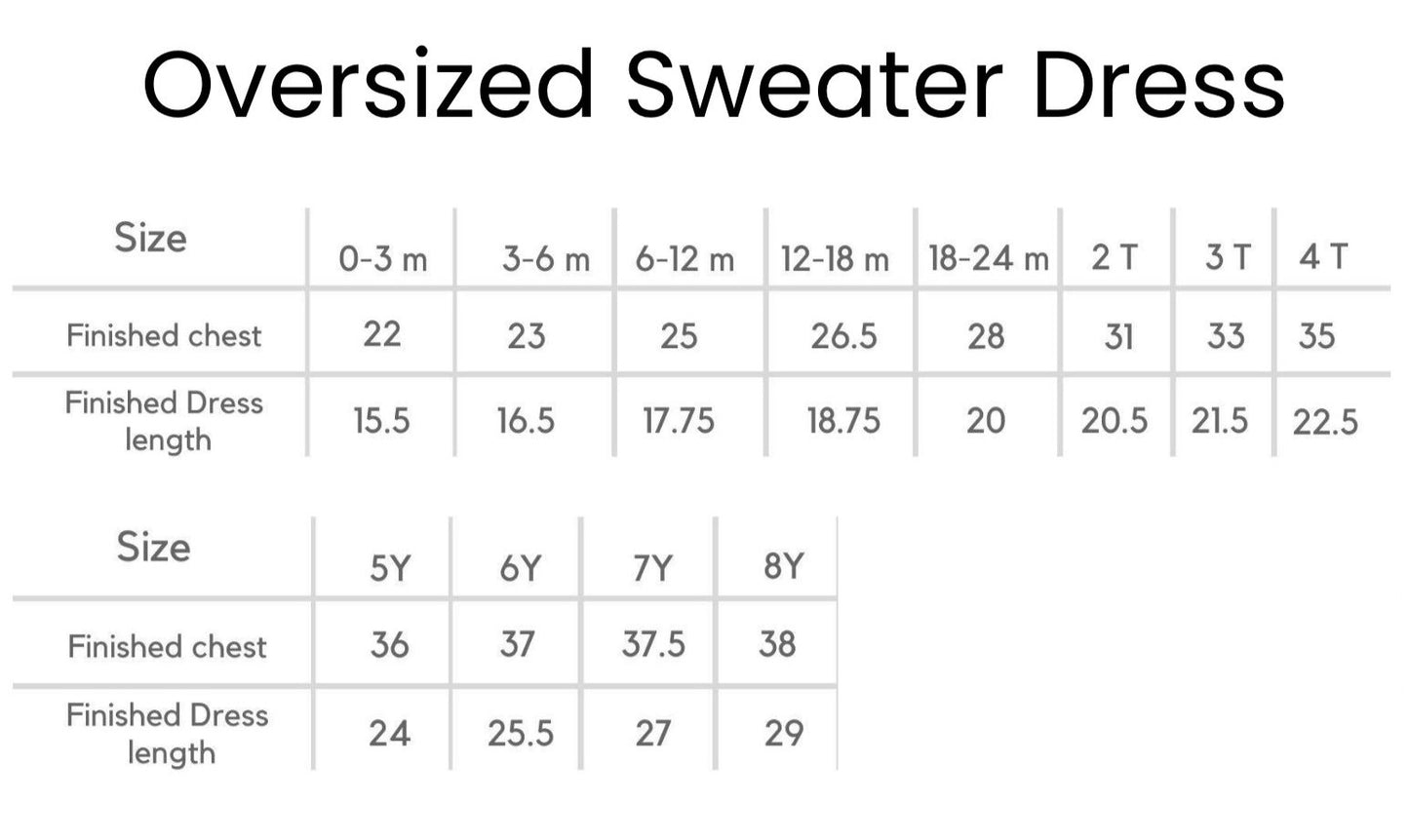 Ready to Sew Pre-Cut Oversized Sweater Dress