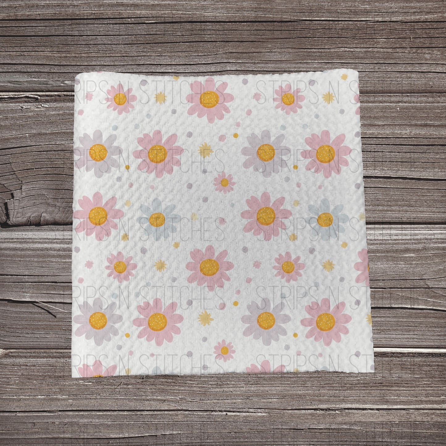 Pastel Daisy Scatter | Bullet Fabric Strip | Bow Making | Scrunchie | Headwrap