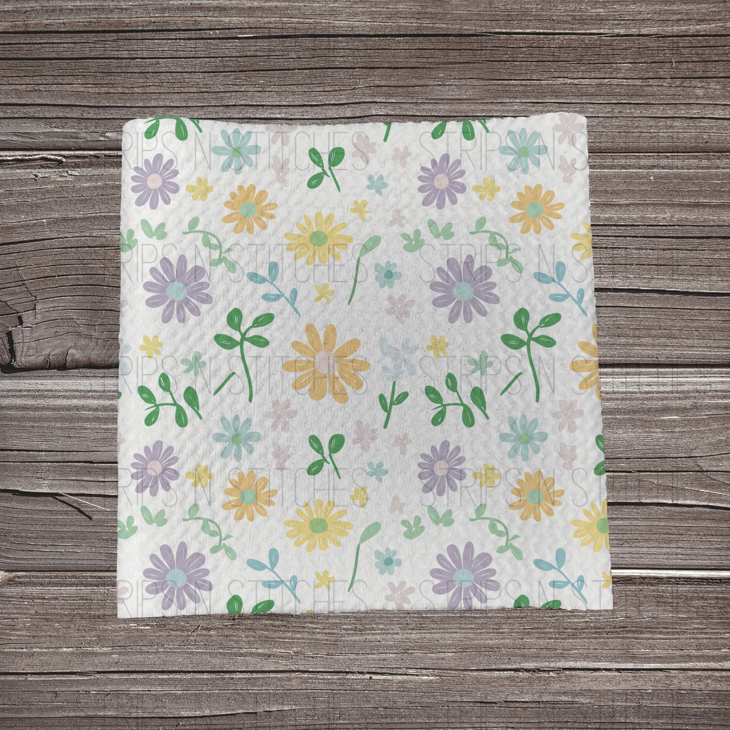 Pastel Flower Garden | Bullet Fabric Strip | Bow Making | Scrunchie | Headwrap