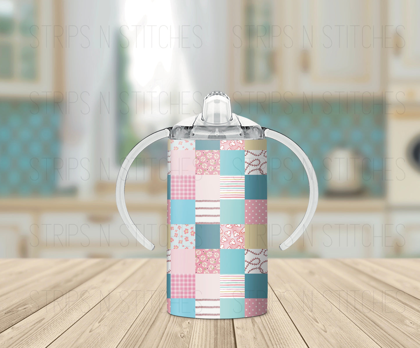Patchwork Baseball - Grow with Me Tumbler- 12oz- Two Lids