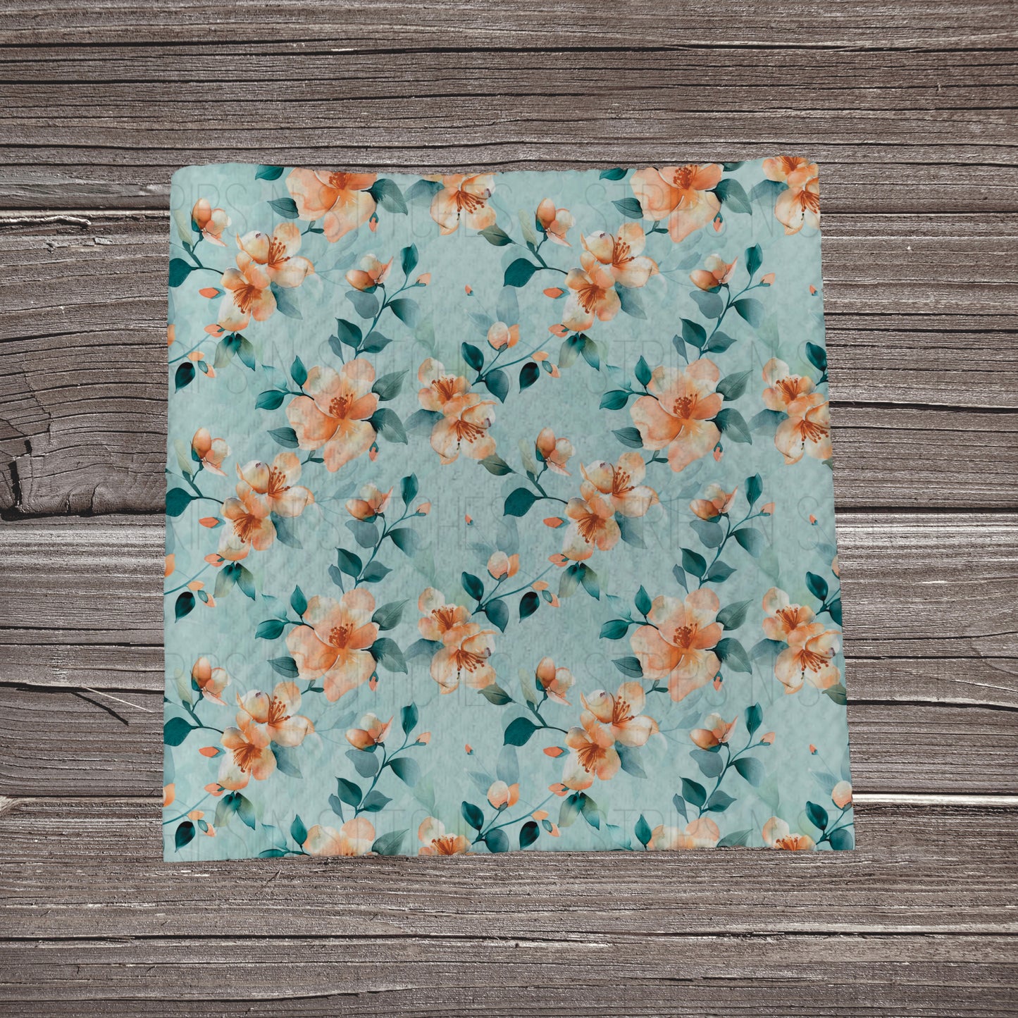 Peachy Spring Floral | Bullet Fabric Strip | Bow Making | Scrunchie | Headwrap