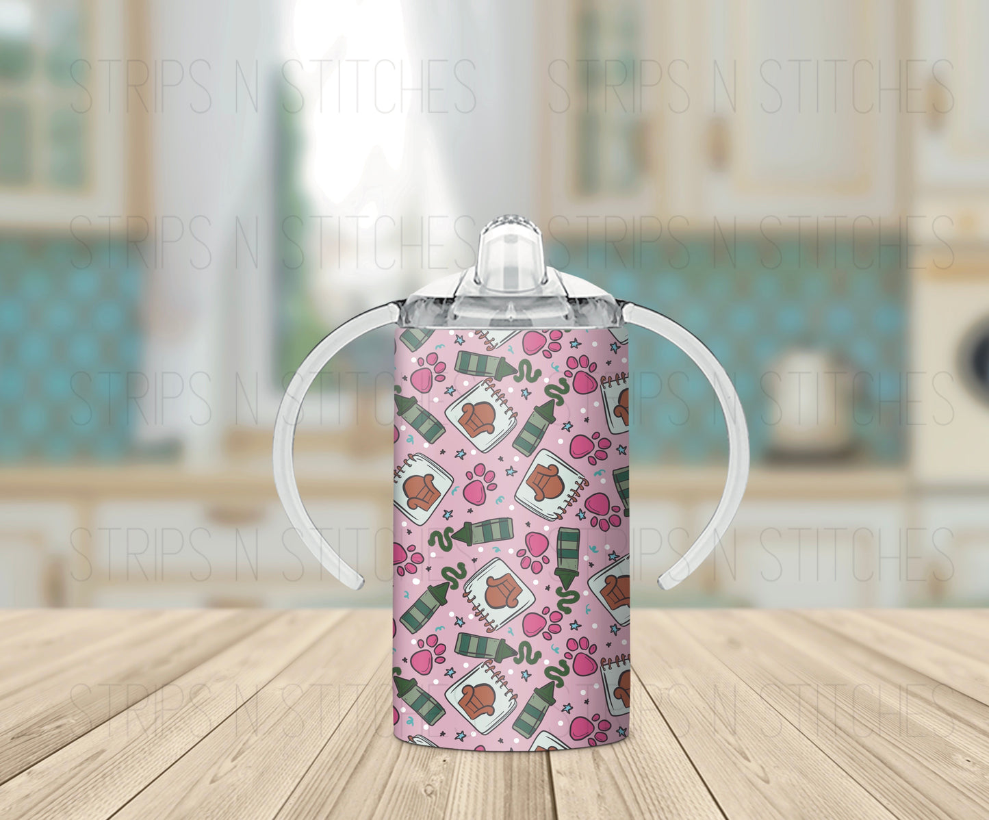 Pink Blues Clues - Grow with Me Tumbler- 12oz- Two Lids