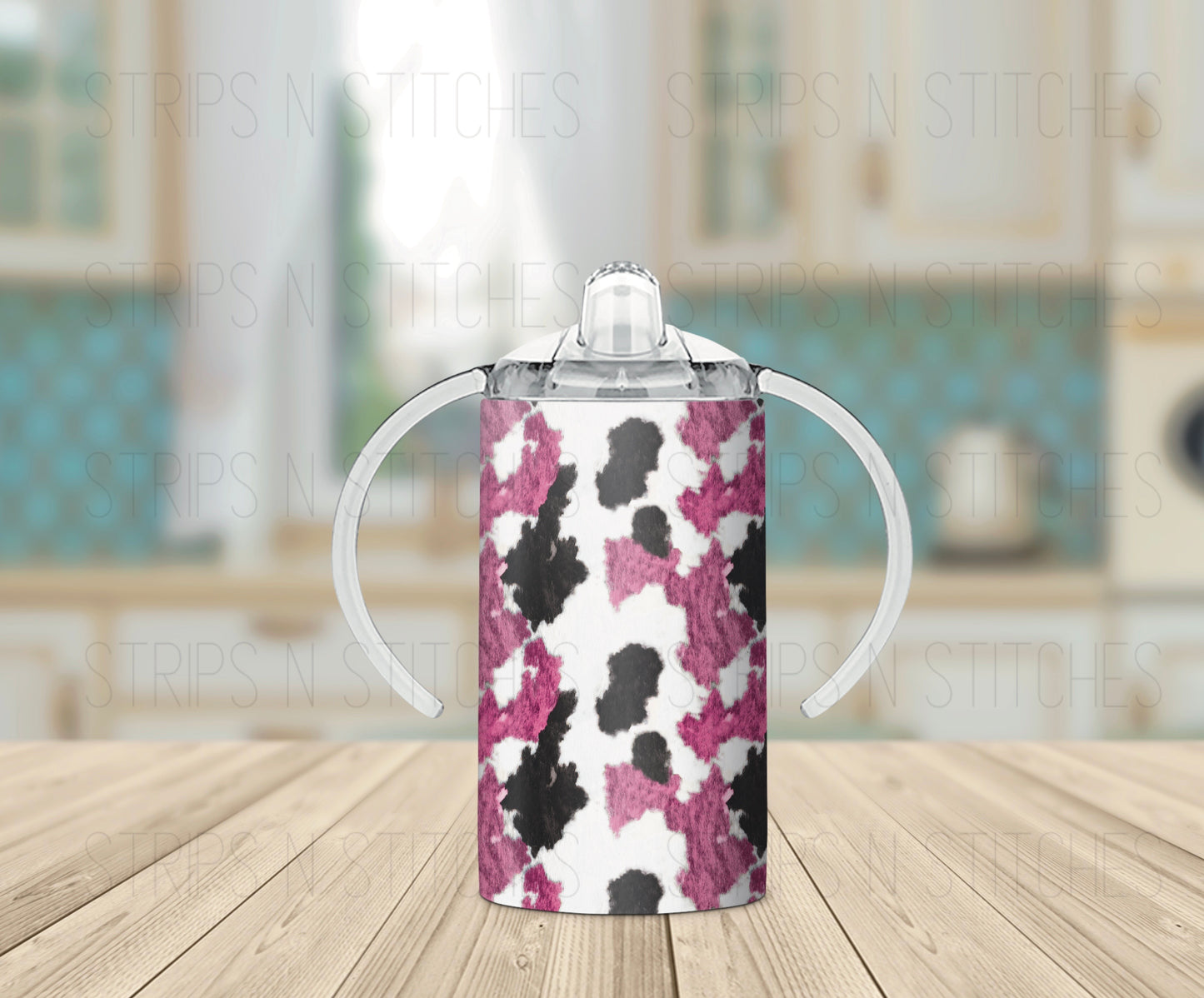 Pink Cow - Grow with Me Tumbler- 12oz- Two Lids