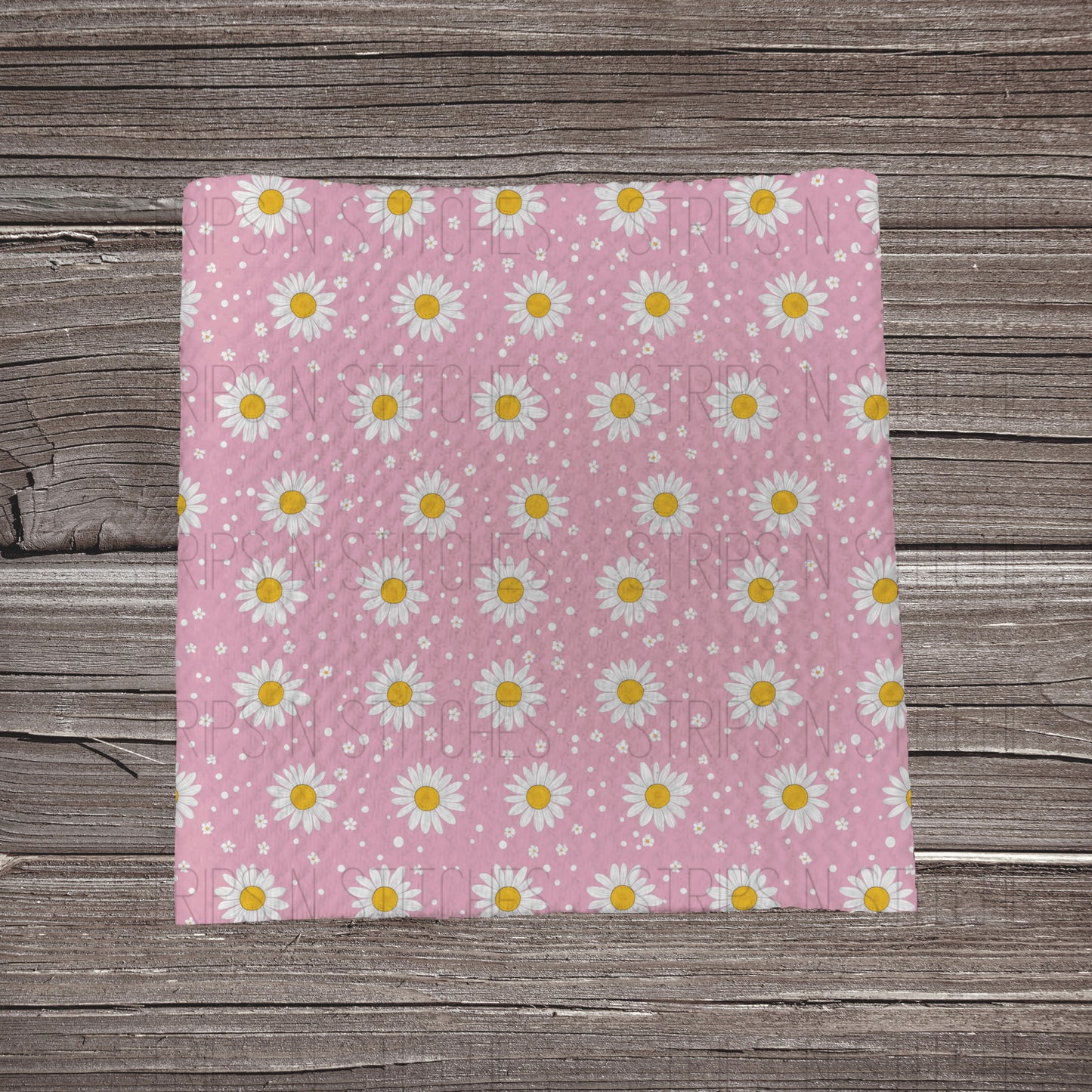 Pink Daisy Flower Scatter | Bullet Fabric Strip | Bow Making | Scrunchie | Headwrap