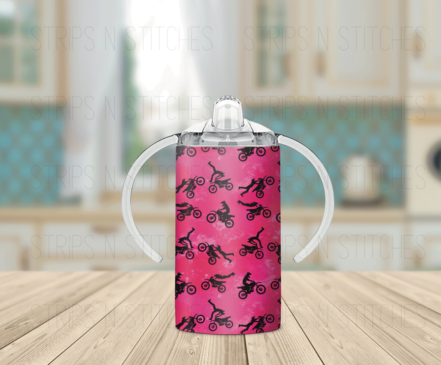 Pink Dirt Bikes - Grow with Me Tumbler- 12oz- Two Lids
