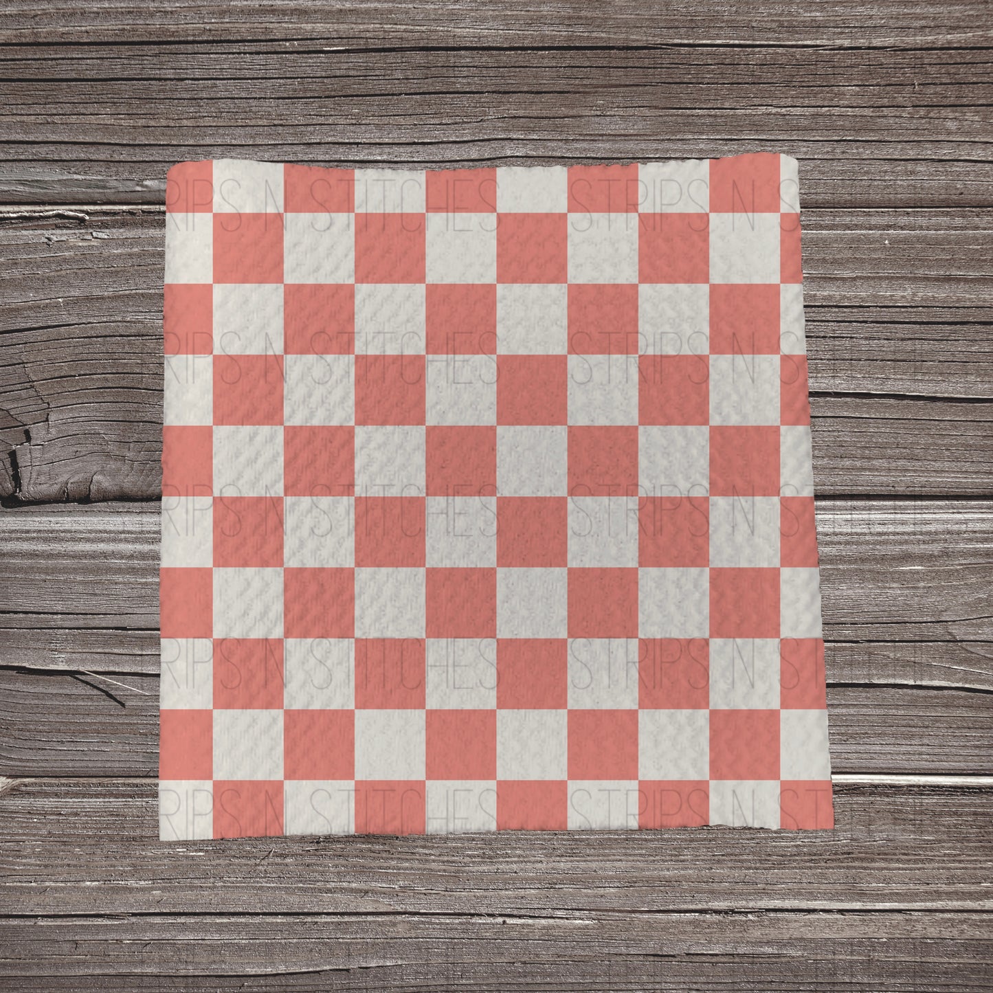Pink Muted Checkers | Fabric Strip- Bow Making- Headwrap- Scrunchies