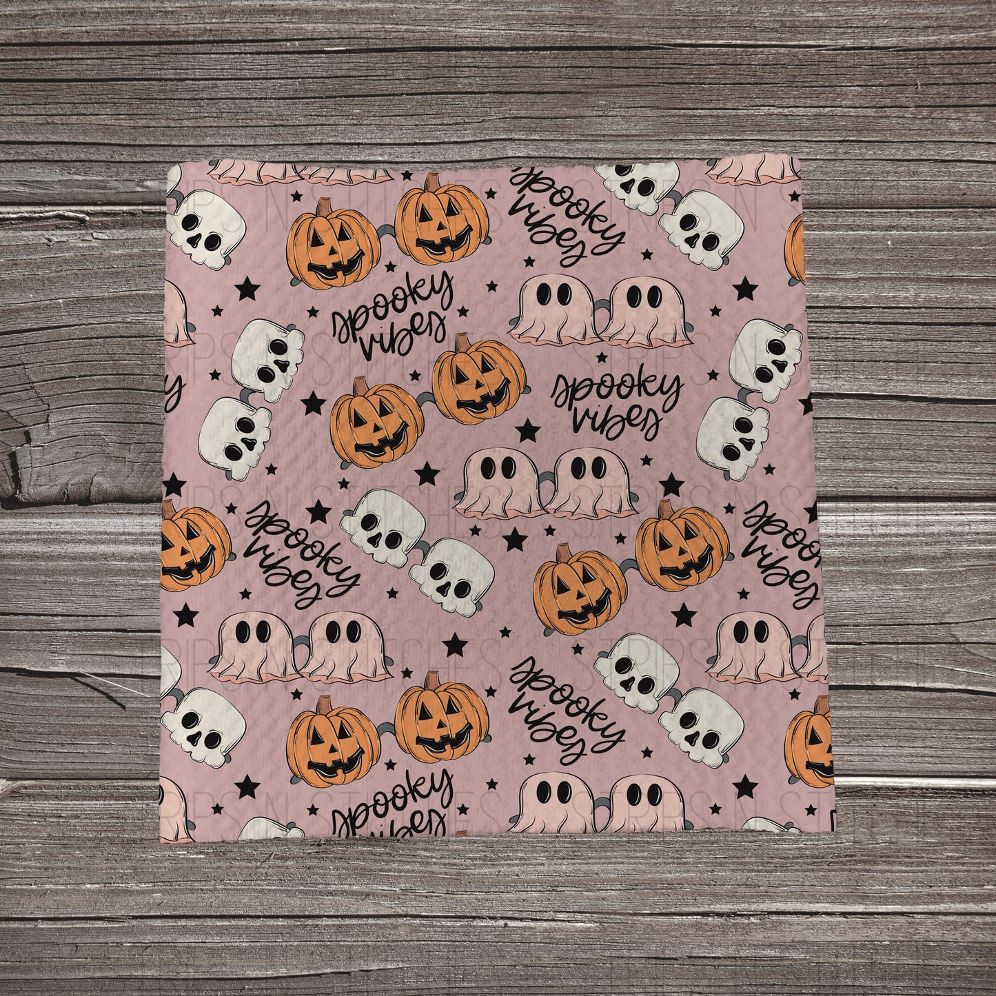 Pink Spooky Vibes | Fabric Strip- Bow Making- Headwrap- Scrunchies