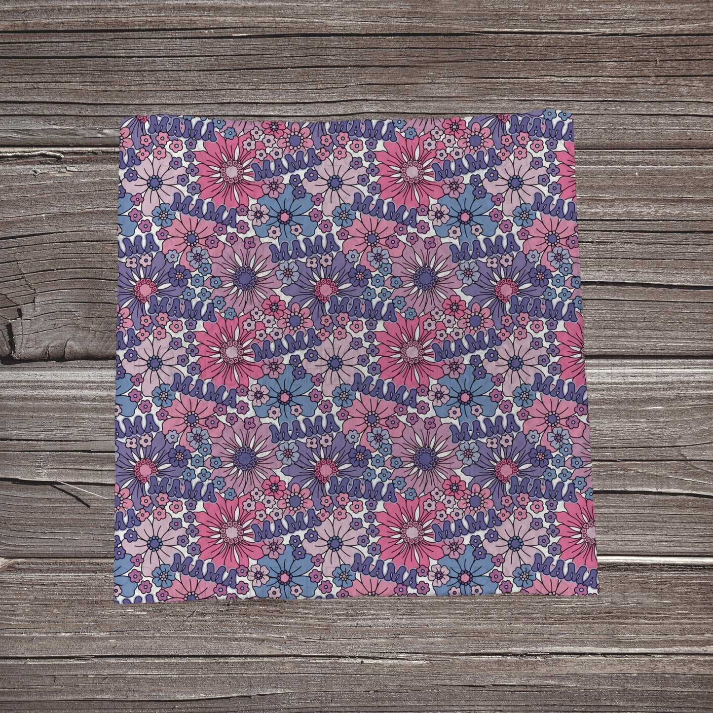 Pink & Purple Floral Mama | Bullet Fabric Strip | Bow Making | Scrunchie | Headwrap
