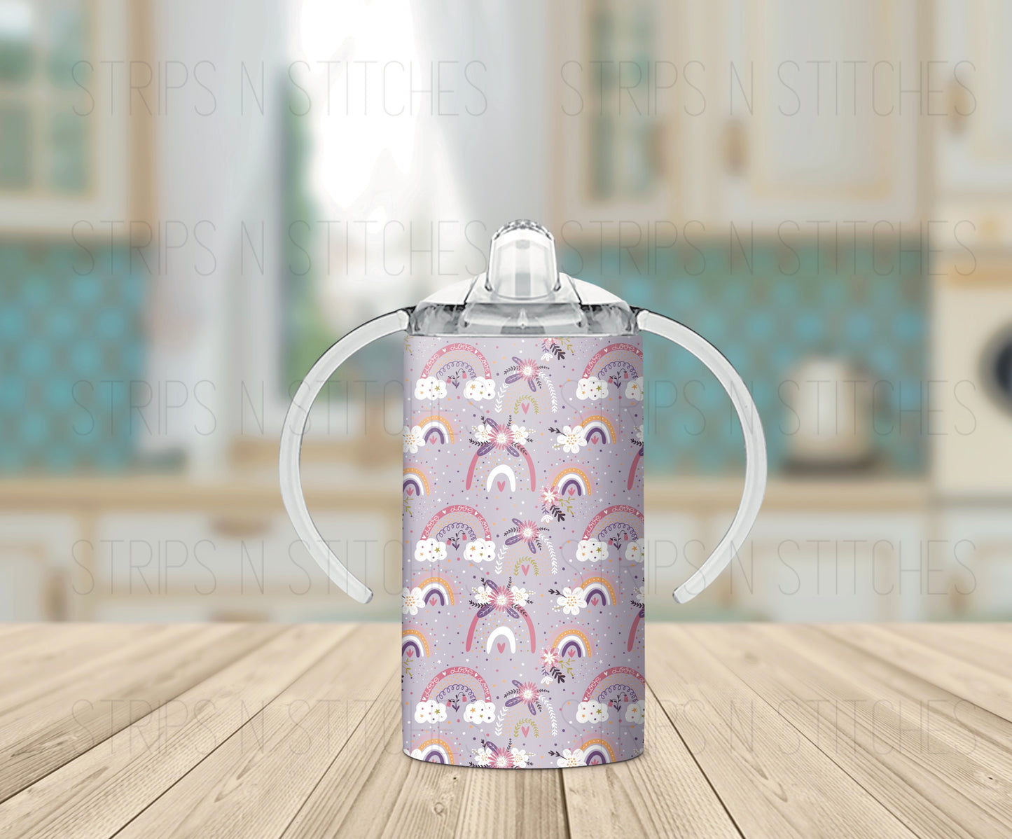Purple Rainbows - Grow with Me Tumbler- 12oz- Two Lids