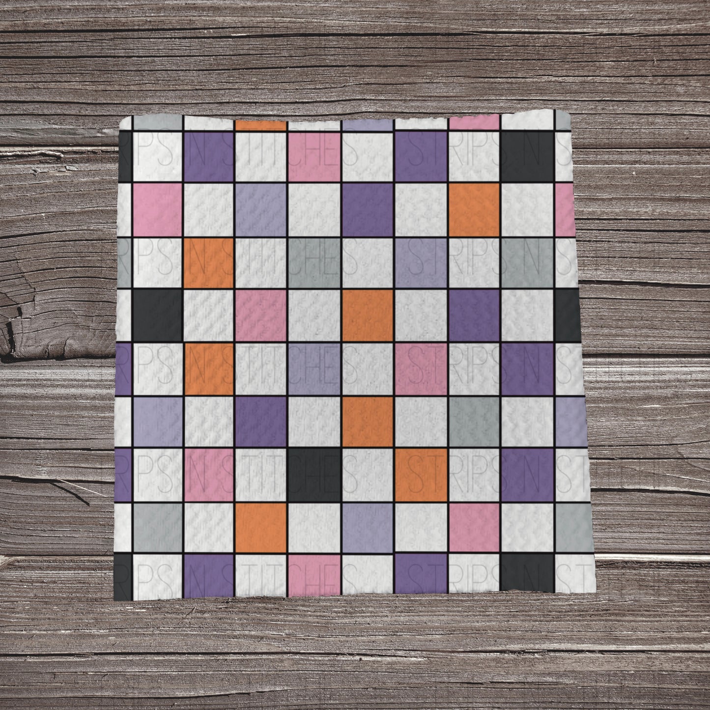 Purple, Orange & Pink Checks | Fabric Strip | Bow Making | Headwrap | Scrunchies