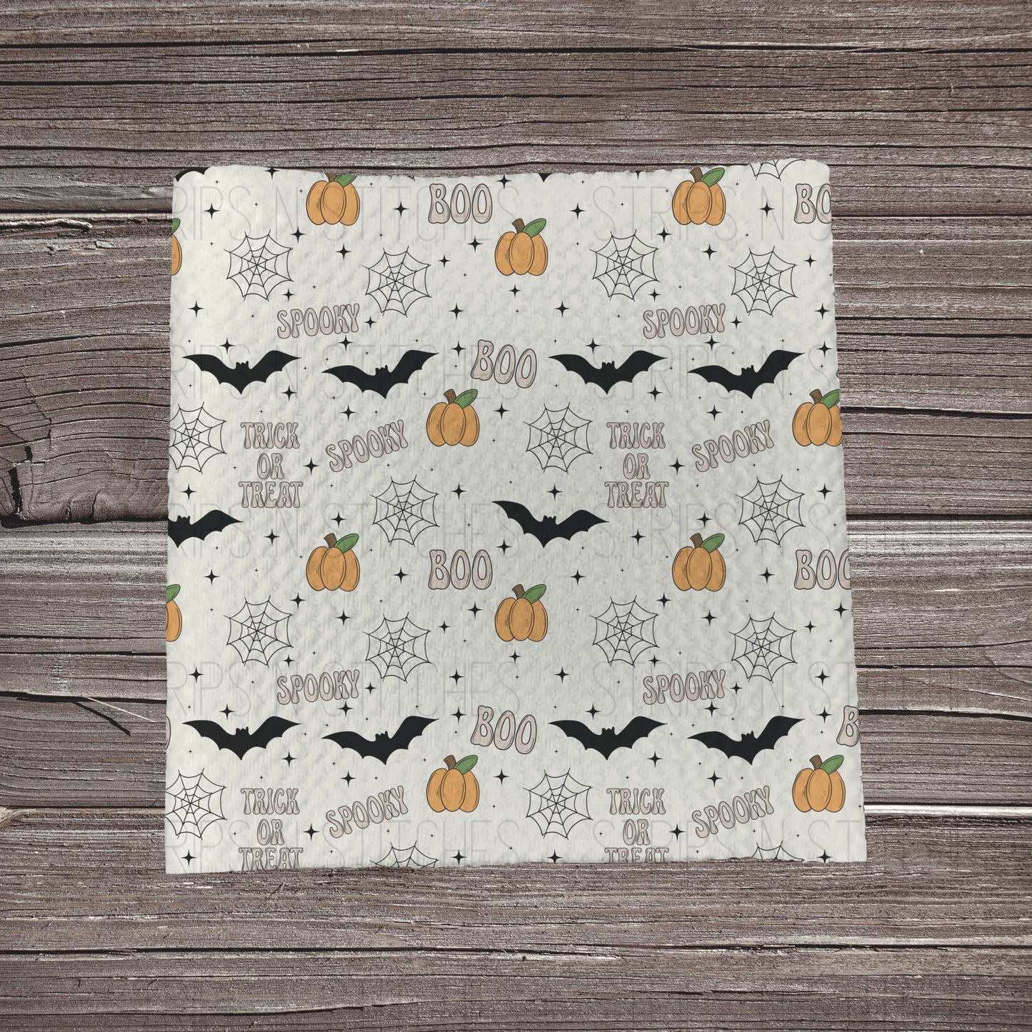 Scattered Boo, Pumpkins & Bats | Fabric Strip | Bow Making | Headwrap | Scrunchies