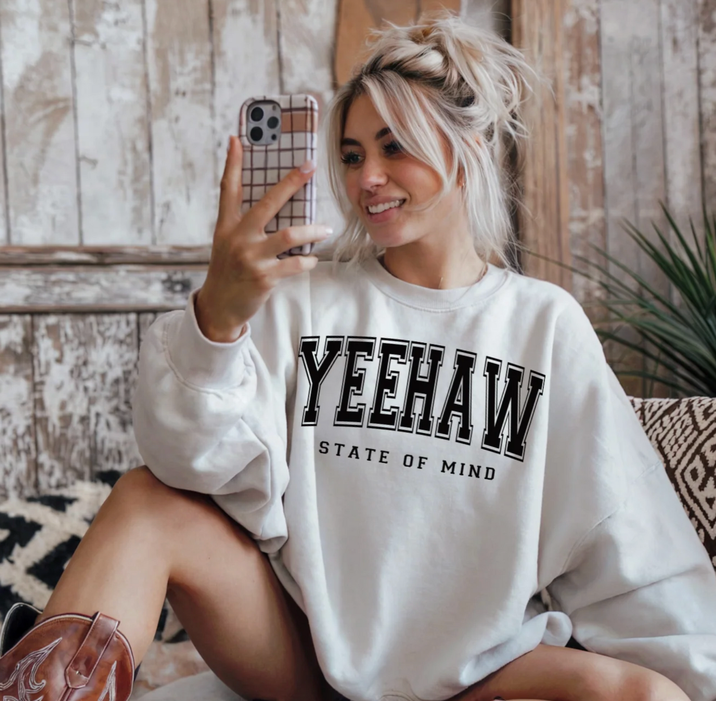 Yeehaw State of Mind | Screen Print Transfer | Adult Size | Create Your Own Shirt