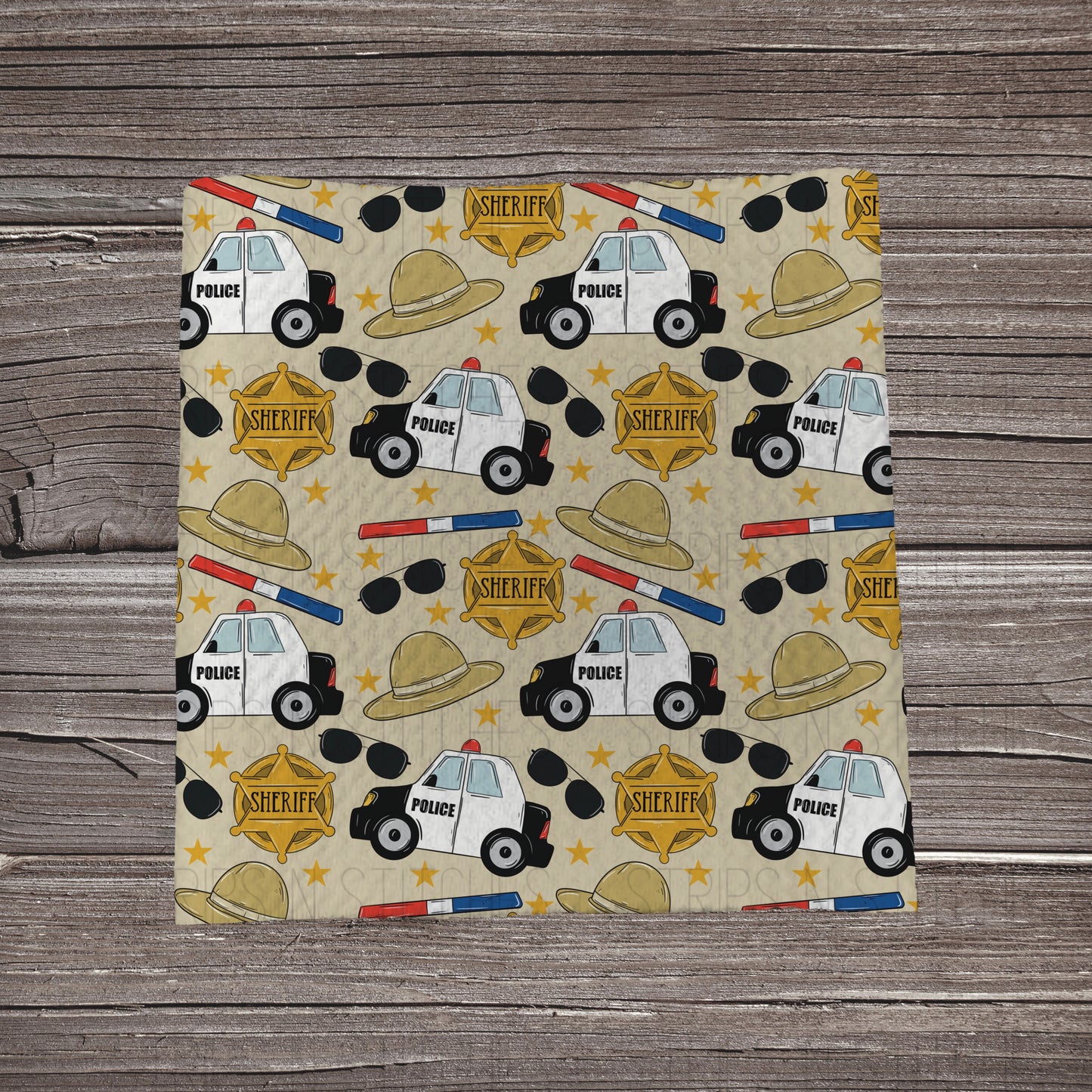 Sheriff Scatter | Fabric Strip | Bow Making | Headwrap | Scrunchies