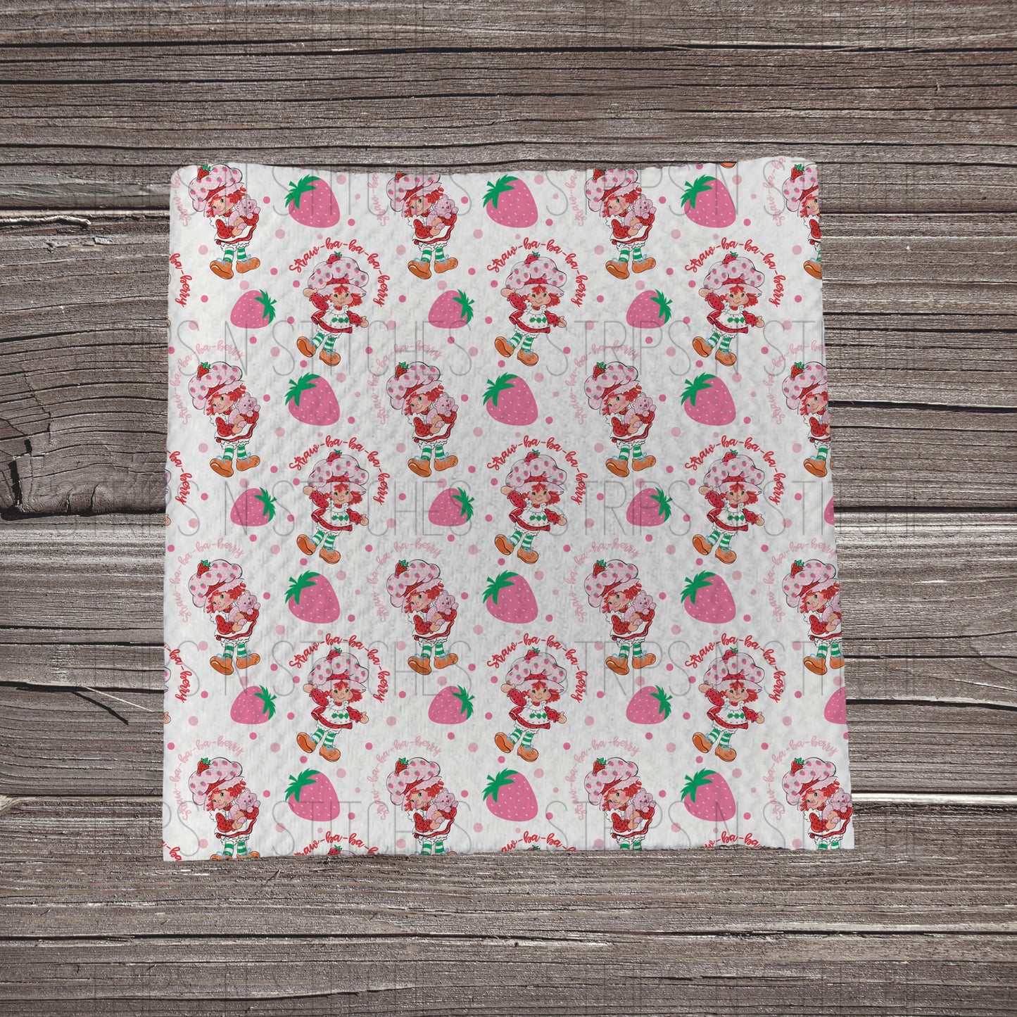 Straw-Ba-Ba-Ba-Berry Shortcake | Fabric Strip- Bow Making- Headwrap- Scrunchies