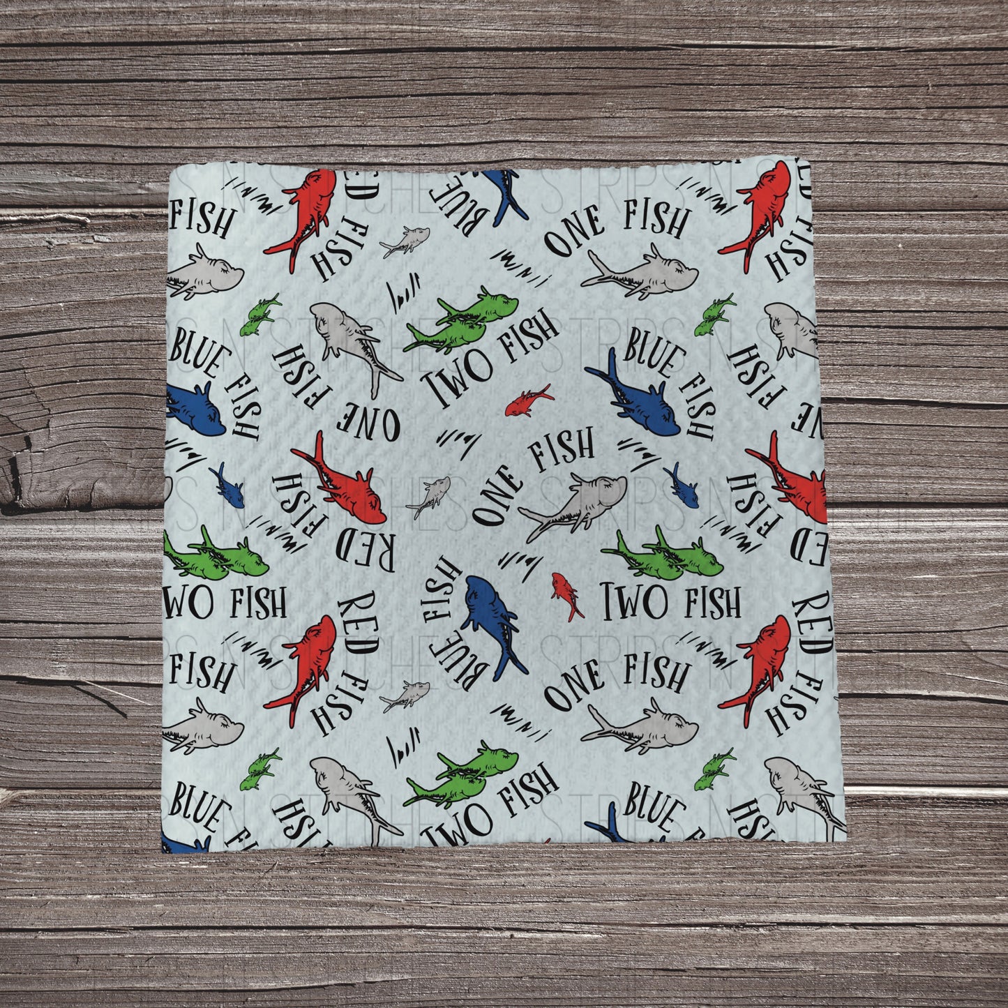 Seuss Fish Scatter | Fabric Strip- Bow Making- Headwraps- Scrunchies