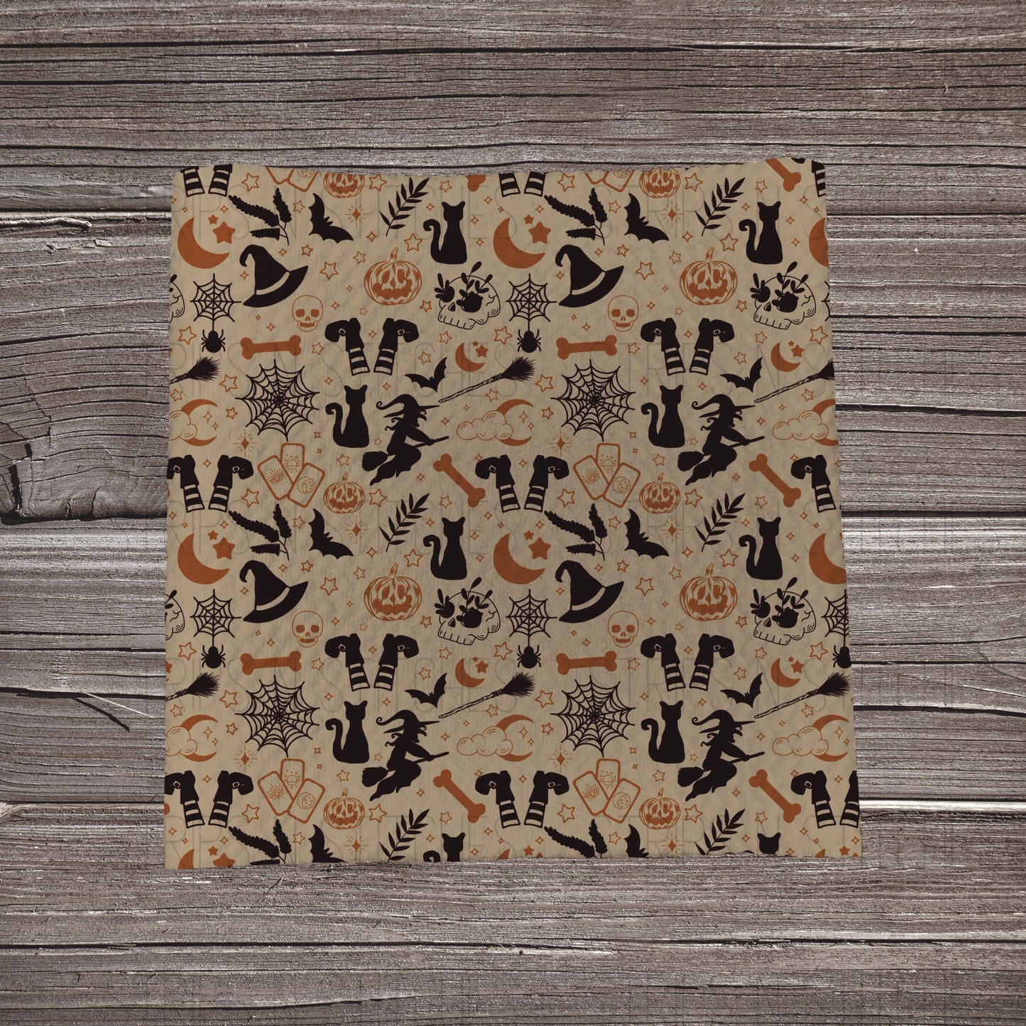Tan Witch Scatter | Fabric Strip- Bow Making- Headwrap- Scrunchies