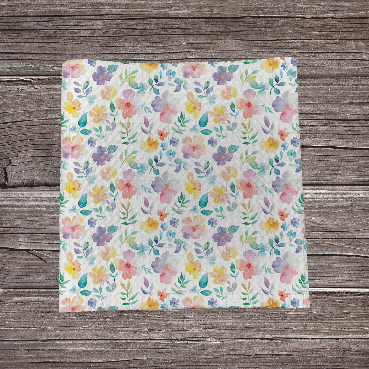 Watercolor Pastel Spring Blooms | Bullet Fabric Strip | Bow Making | Scrunchie | Headwrap