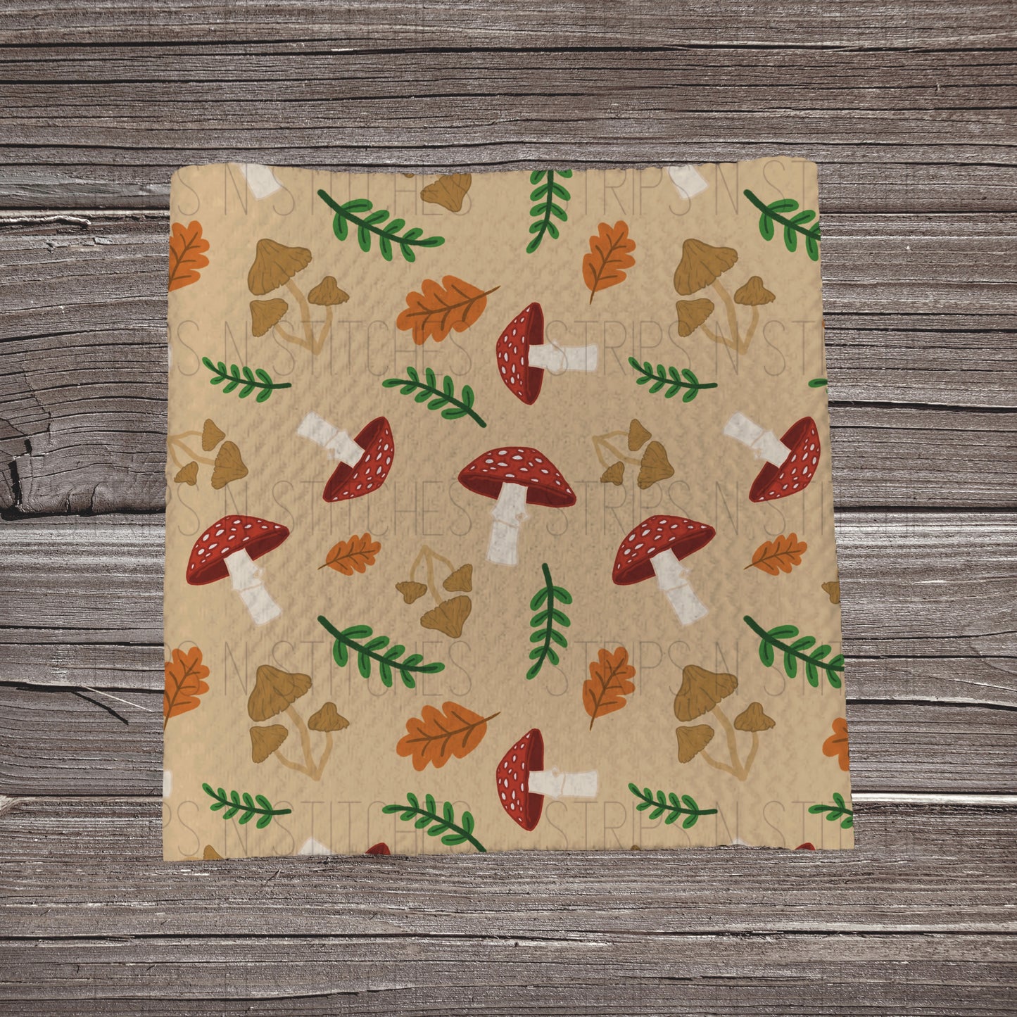 Wild Mushrooms | Bullet Fabric Strip | Bow Making | Scrunchie | Headwraps