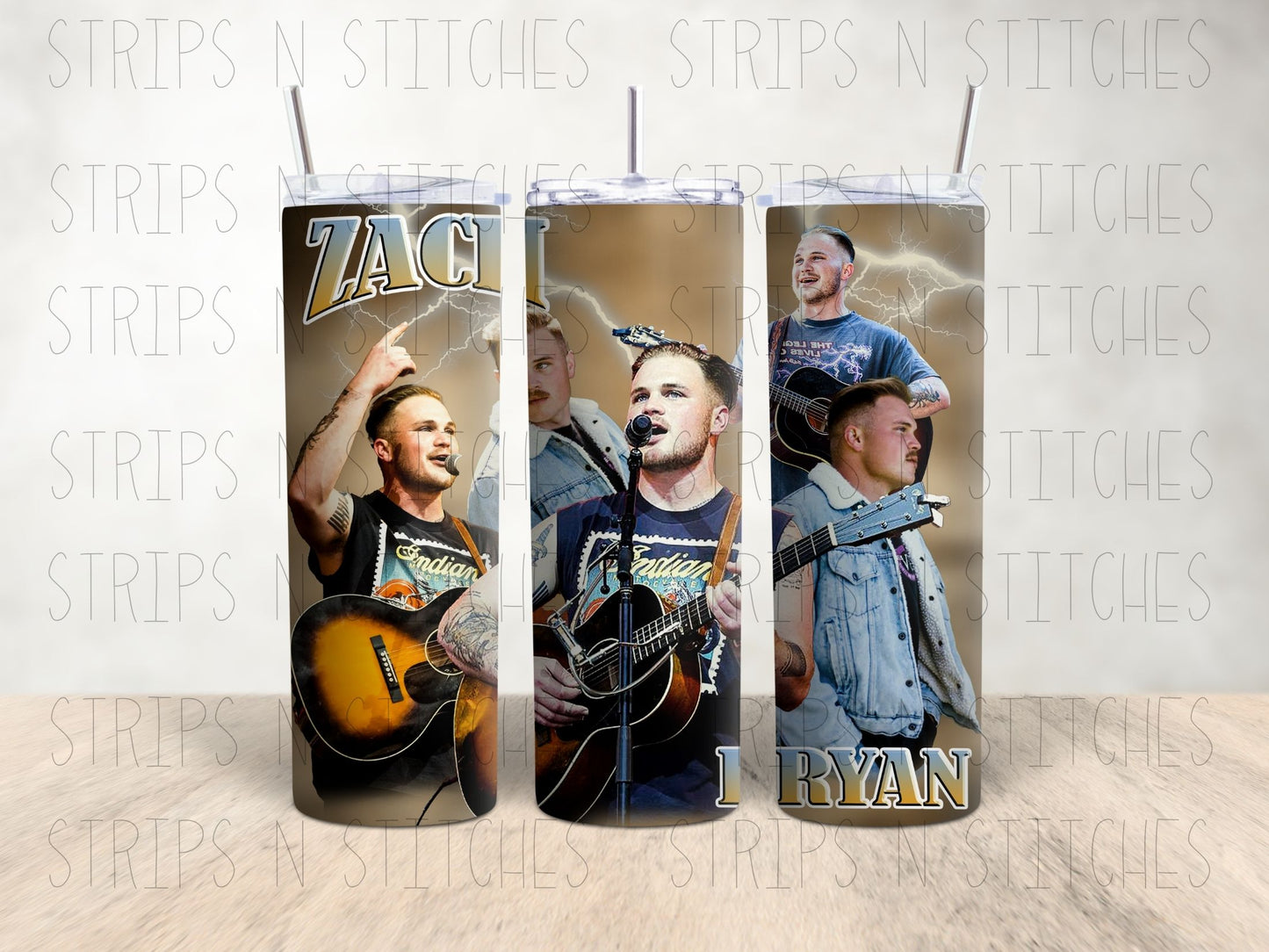 Zach Bryan - 20 Oz Stainless Steel Tumbler with Lid & Straw