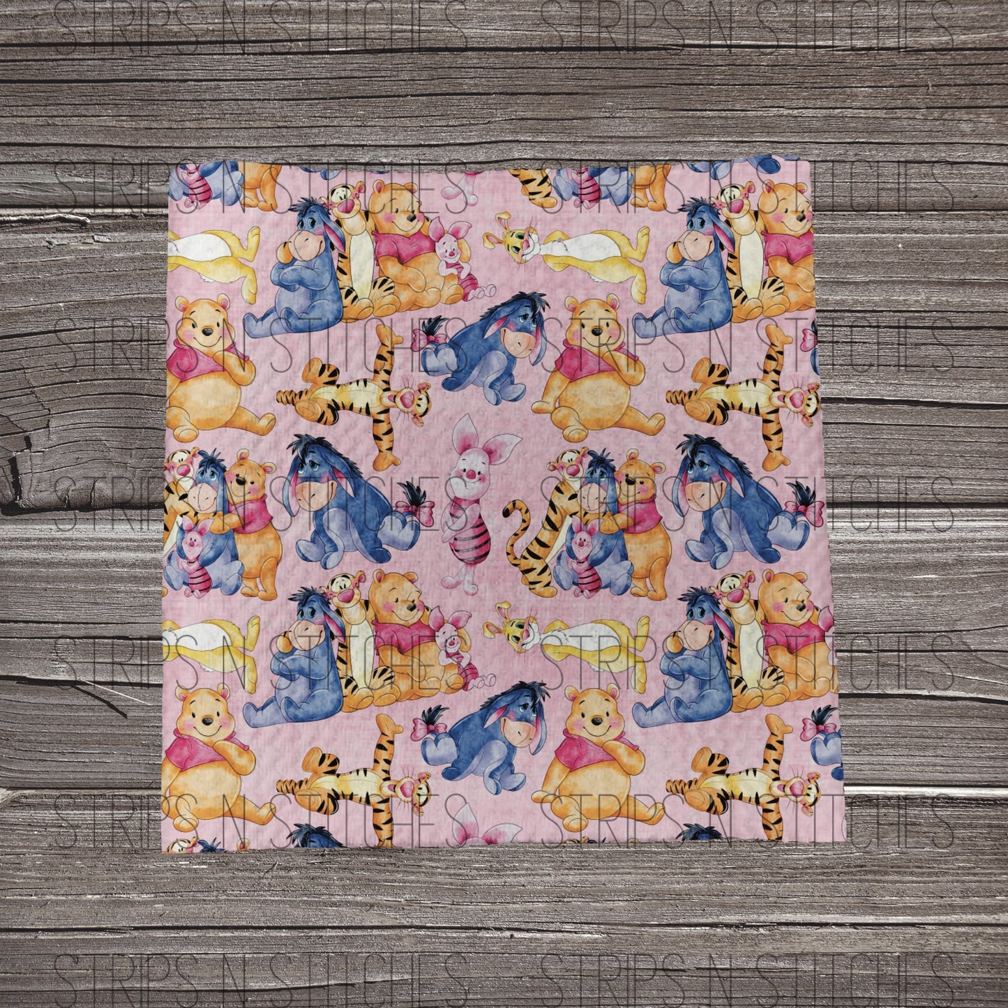 Ashdown Forest Friends - Pink | Fabric Strip- Bow Making- Headwrap- Scrunchi