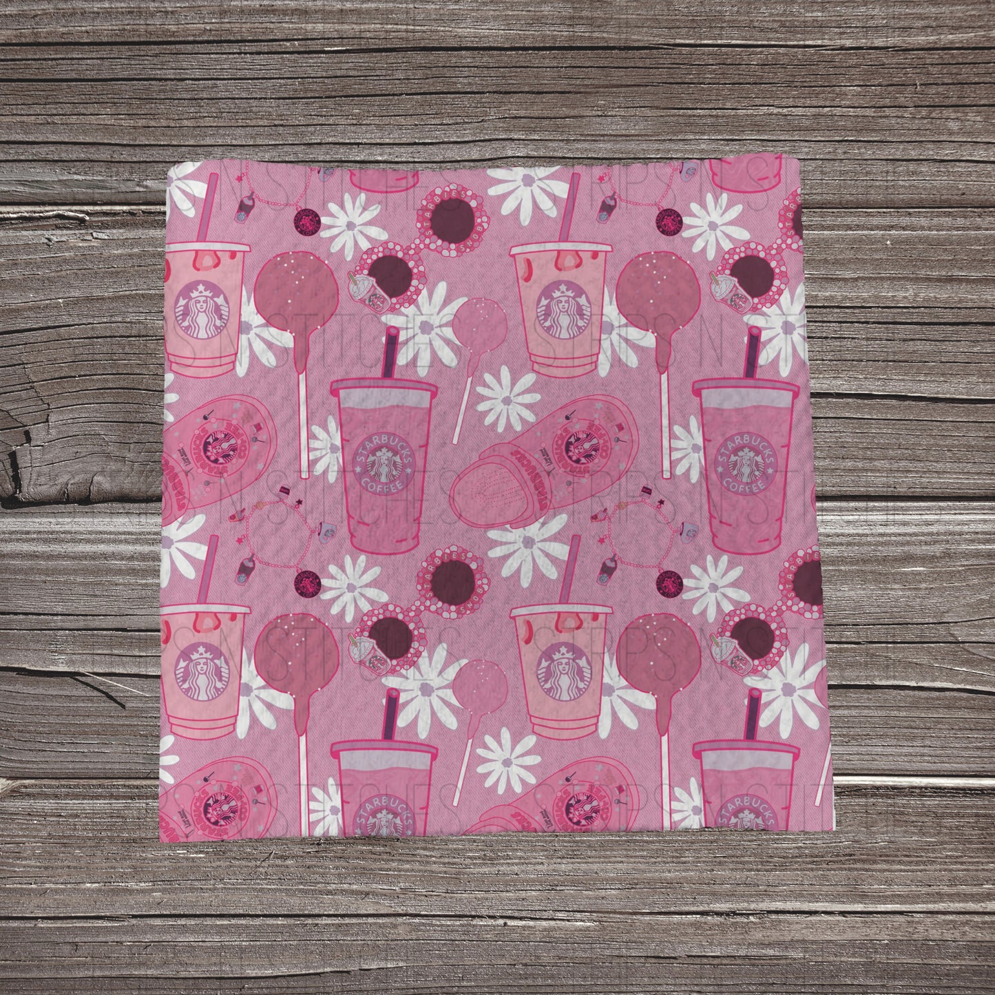 Pink Morning Brew | Fabric Strip- Bow Making- Headwraps- Scrunchies