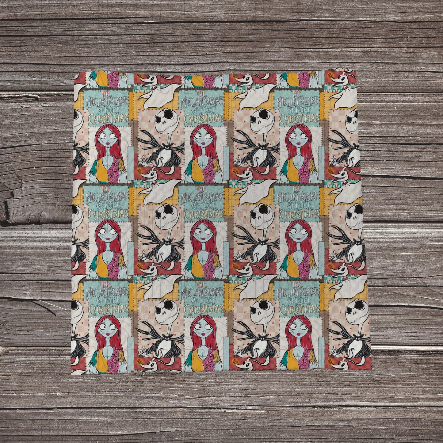 Sketched Skeleton Patchwork | Bullet Fabric Strip | Bow Making | Scrunchie | Headwraps