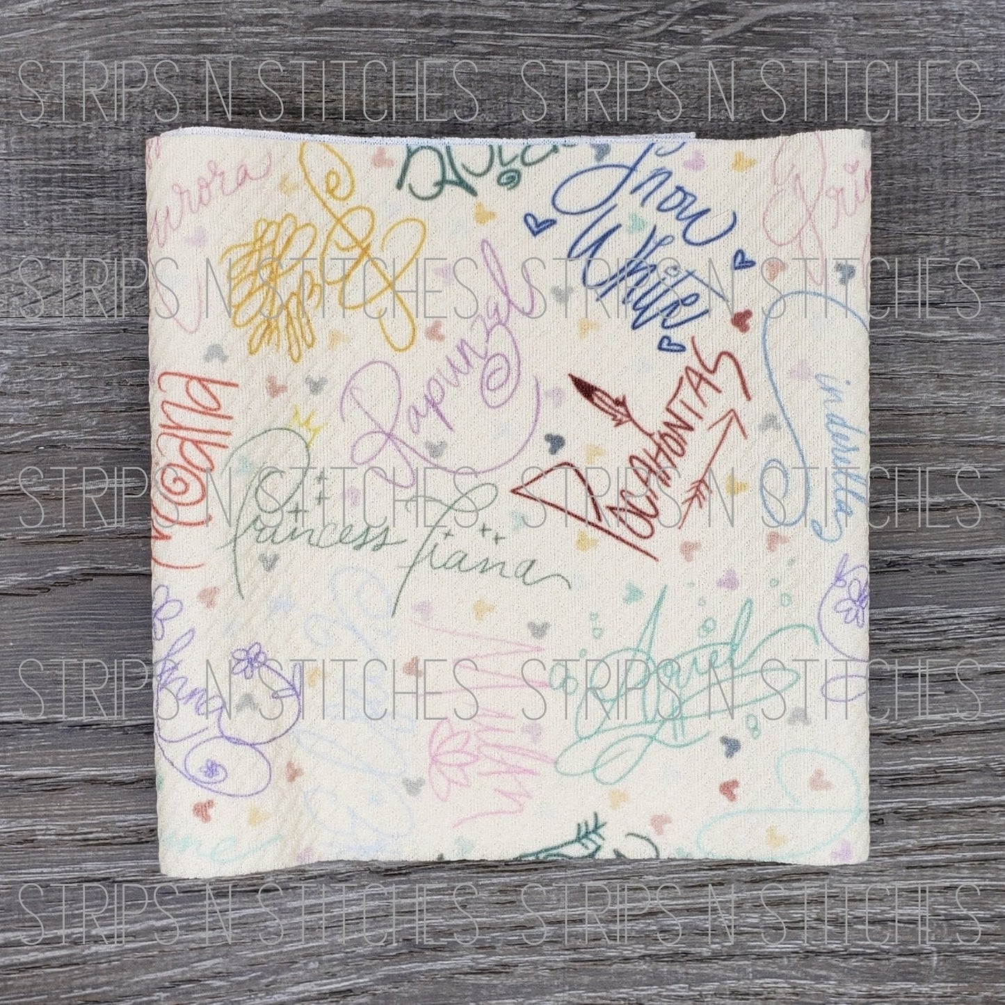 Magic Princess Autographs | Fabric Strip | Bow Making | Scrunchie |