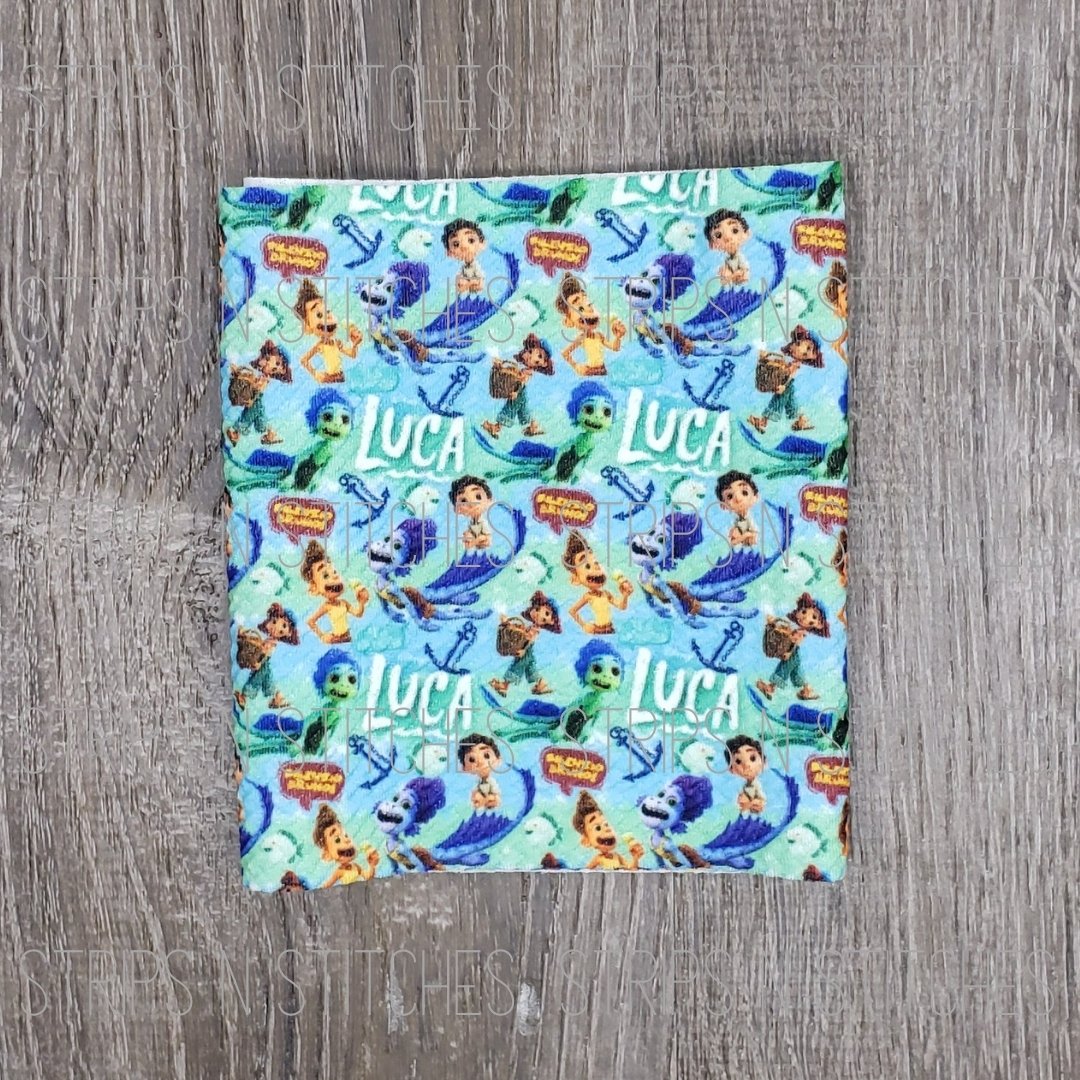 Dark Sea Monster - Fabric Strip- Bow Making- Headwrap- Scrunchies