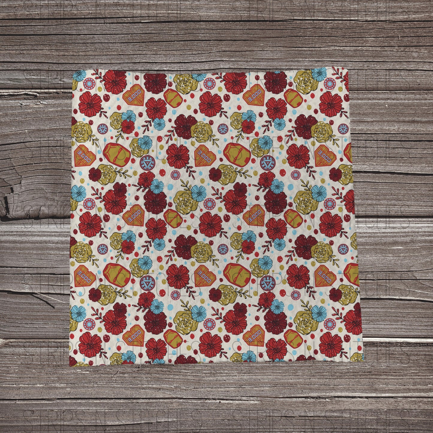 Almost Hidden Metal Man | Fabric Strip- Bow Making- Headwrap- Scrunchies