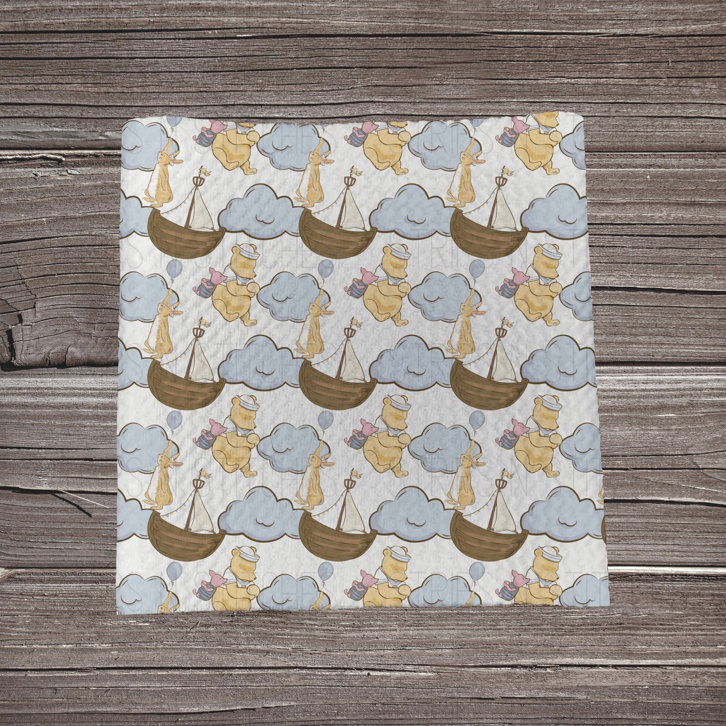 Nautical Sweet Bear | Fabric Strip- Bow Making- Headwraps- Scrunchies