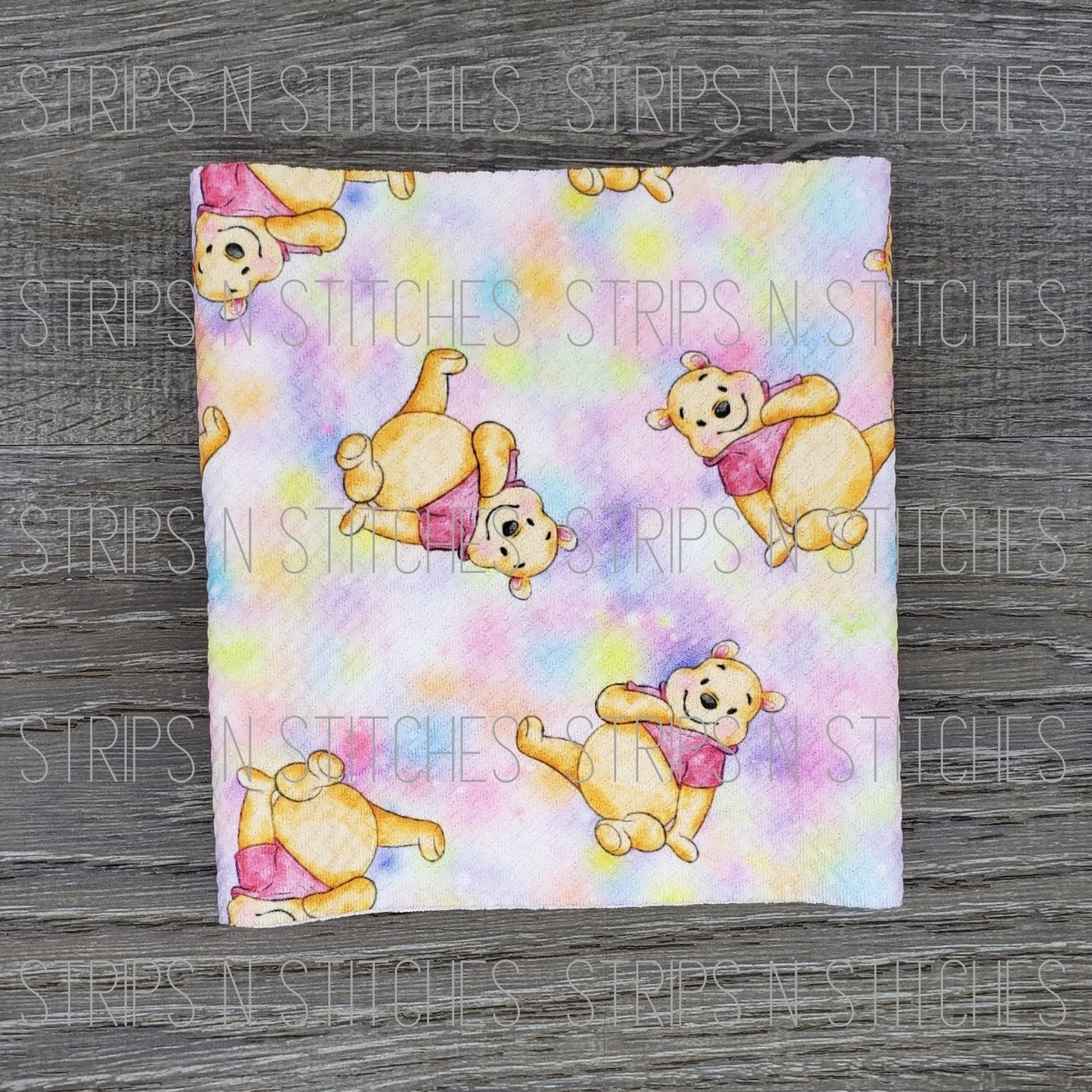Rainbow Sweet Bear | Fabric Strip | Bow Making | Scrunchie |
