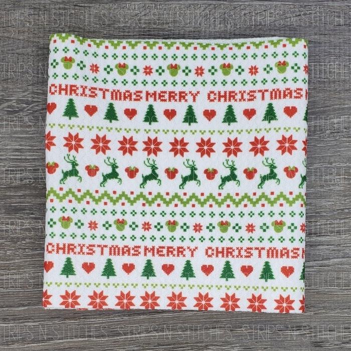 Girl MM Christmas Sweater | Bullet Fabric Strip | Bow Making | Scrunchie |