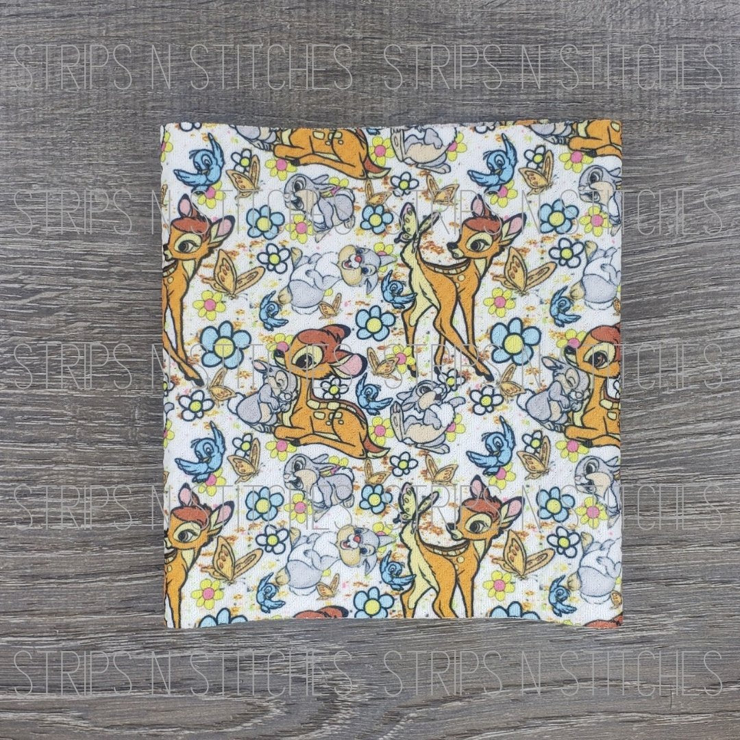 Deer & Rabbit | Fabric Strip- Bow Making- Headwrap- Scrunchies