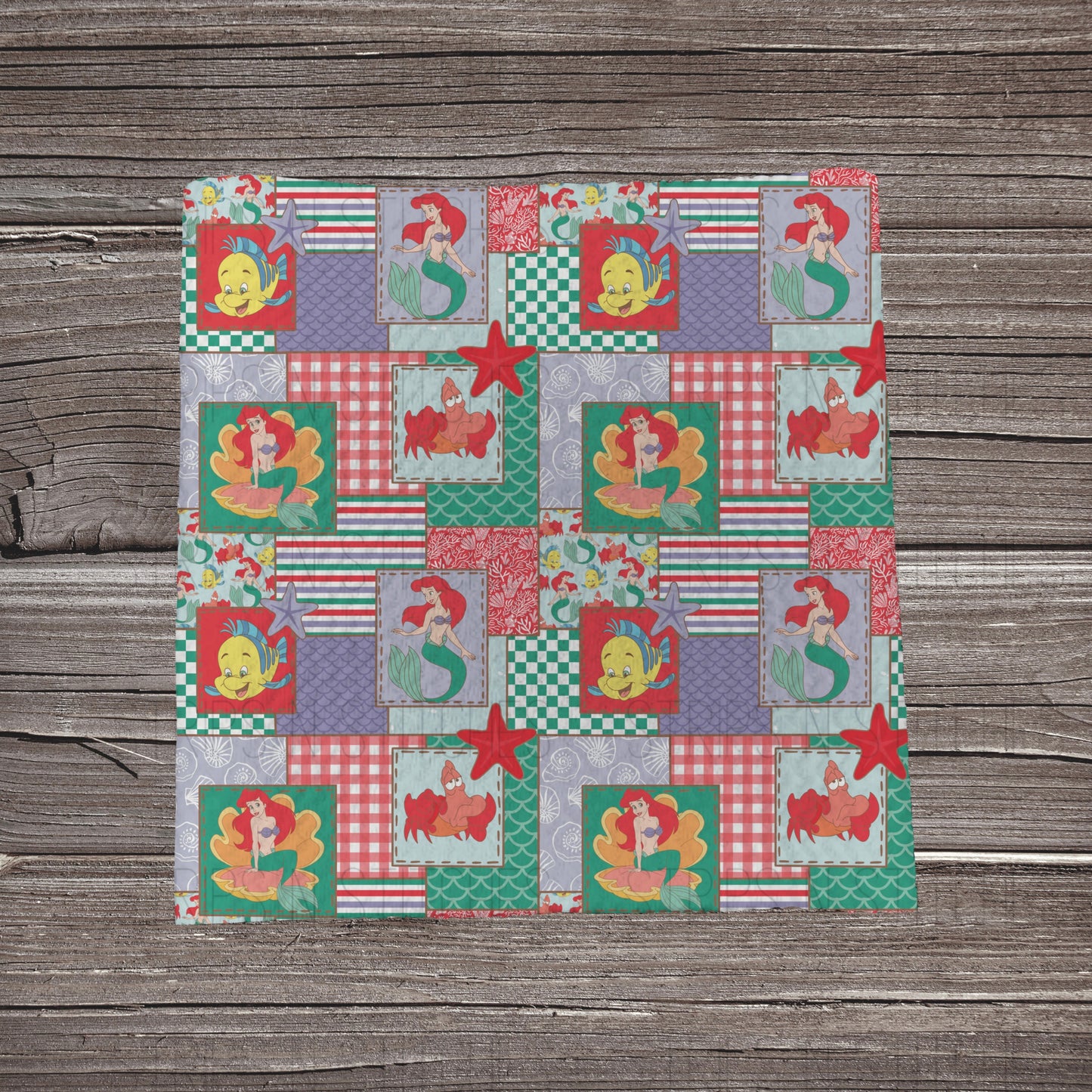 Deep Sea Girl Patchwork | Fabric Strip- Bow Making- Headwrap