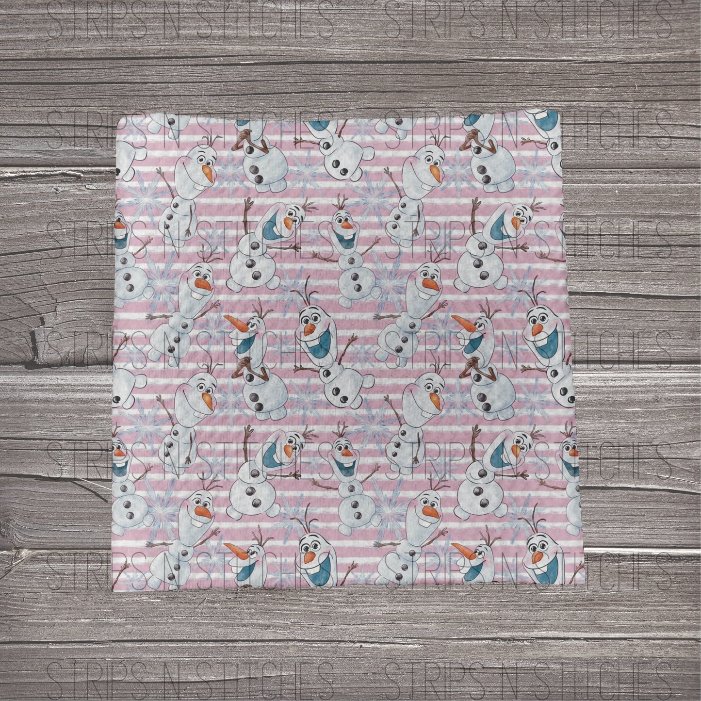 Pink Striped Olaf | Bullet Fabric Strip | Bow Making | Scrunchie |